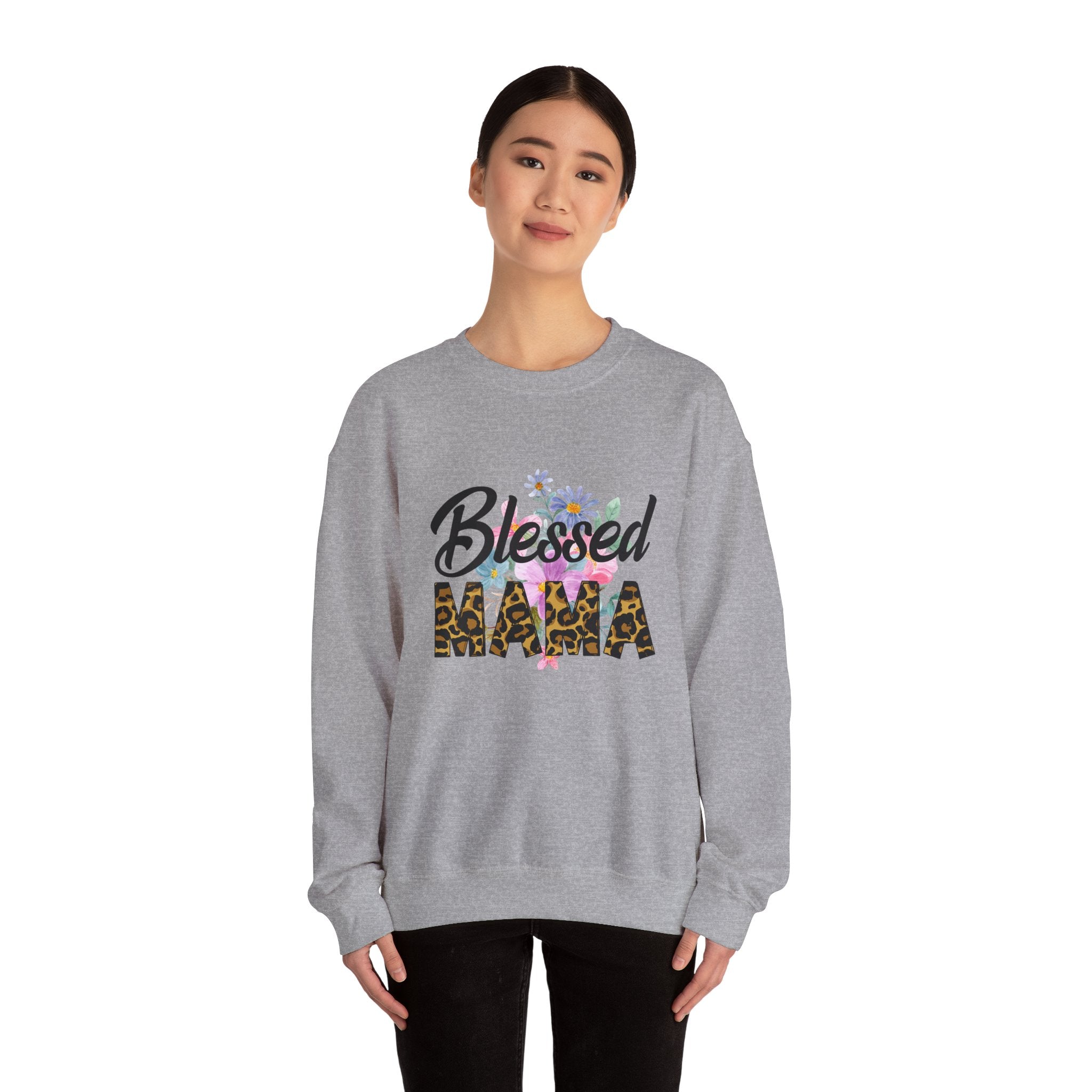 Blessed Mama Unisex Heavy Blend Crewneck Sweatshirt