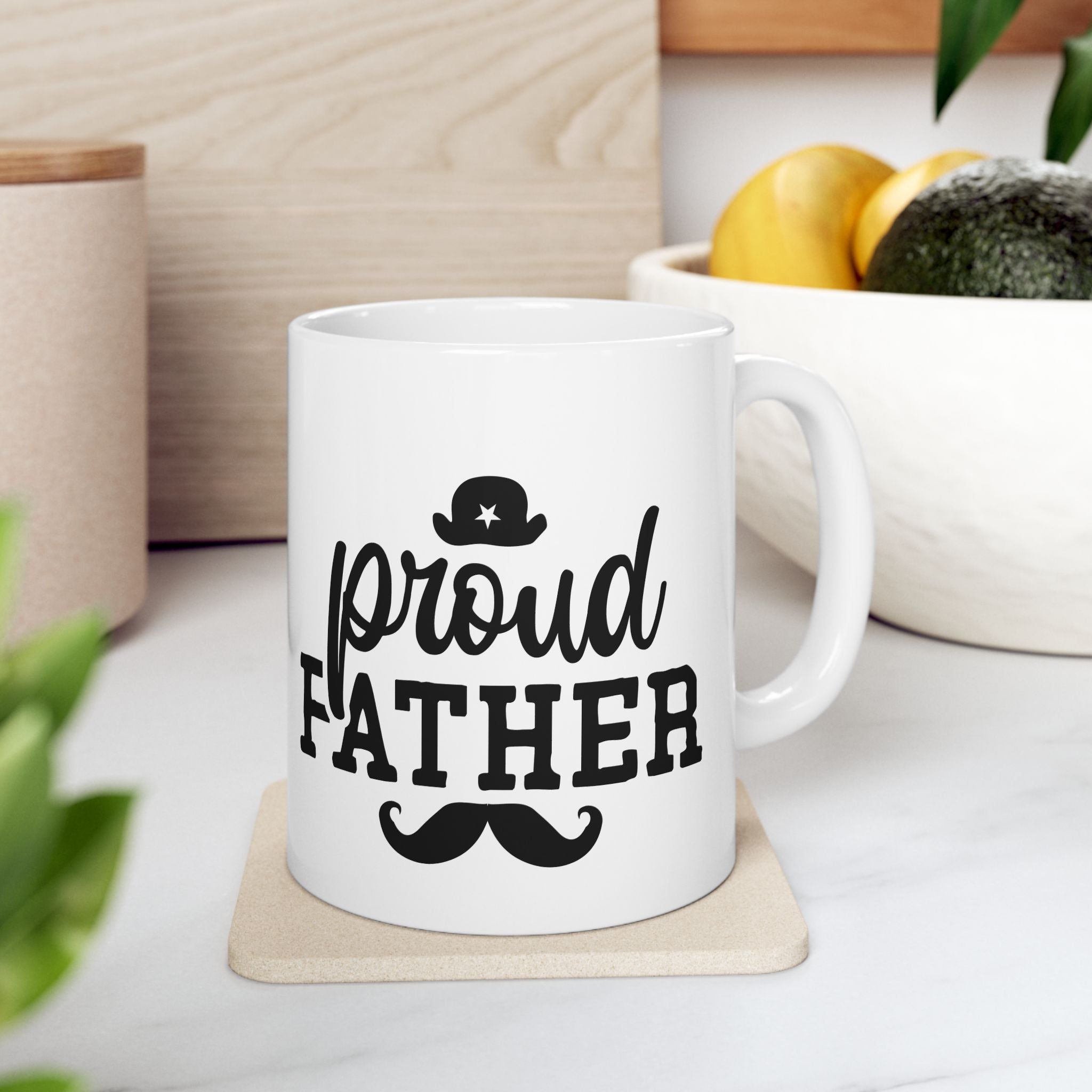 Proud Father Ceramic Mug - Perfect Gift for Dads, 11oz & 15oz Sizes