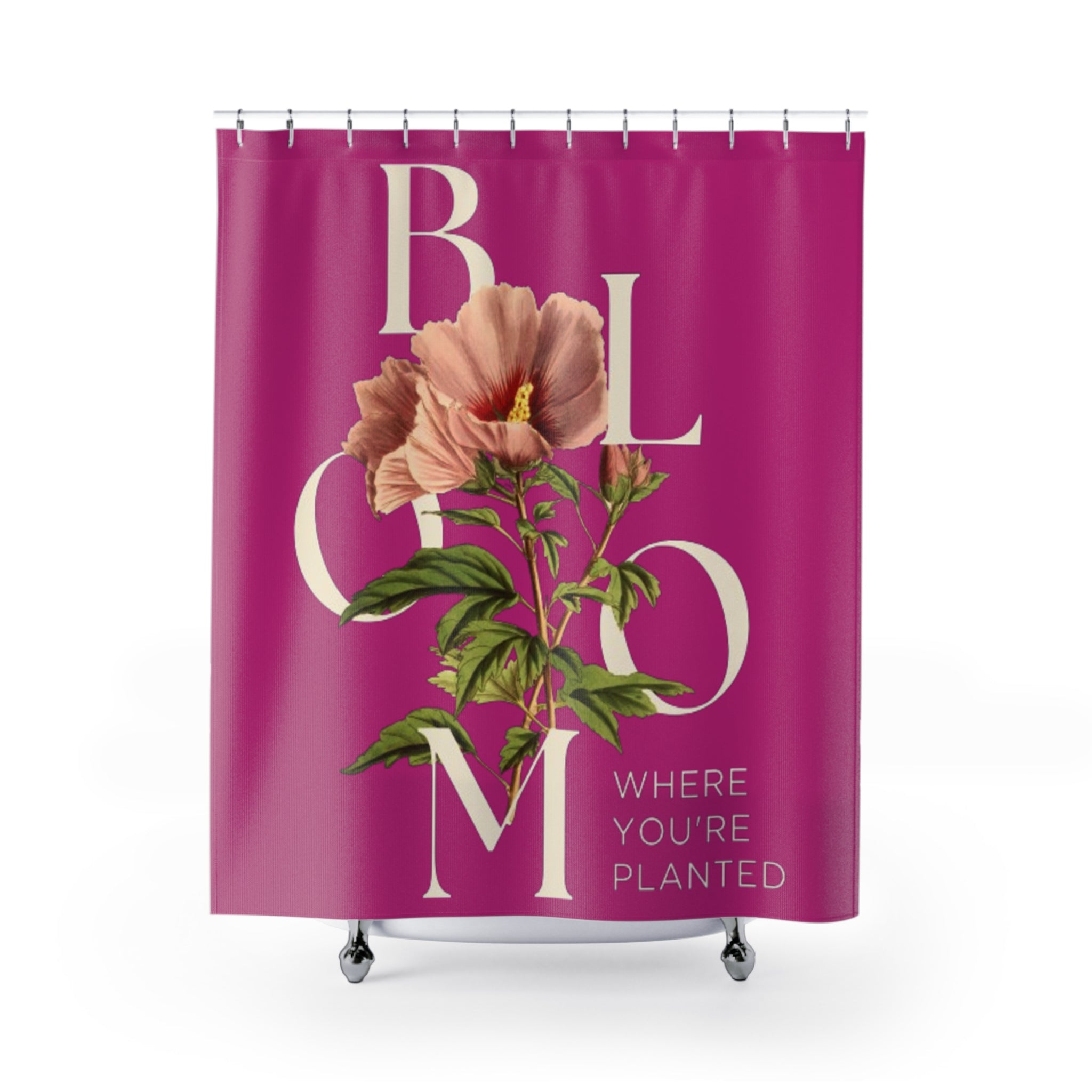 Copy of Blue Bloom Where You're Planted Shower Curtain, Floral Bathroom Decor, Boho Home Decor, Gift for Flower Lovers, Unique Bathroom Makeover