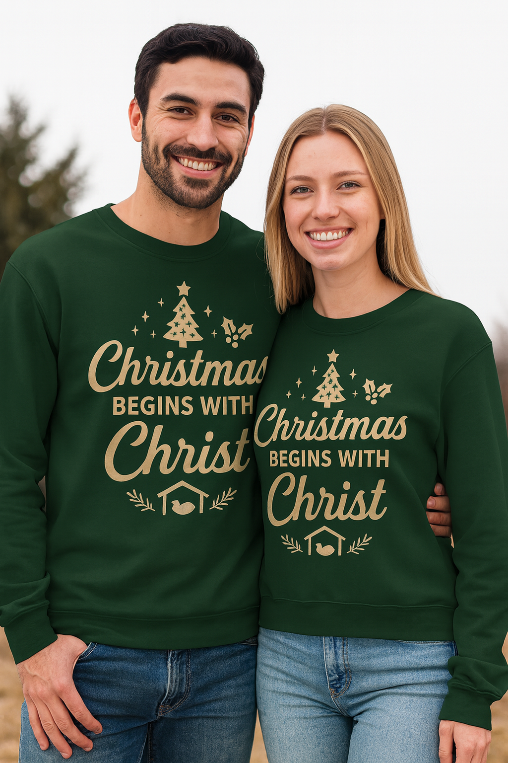 Christmas Begins with Christ Long Sleeve Tee