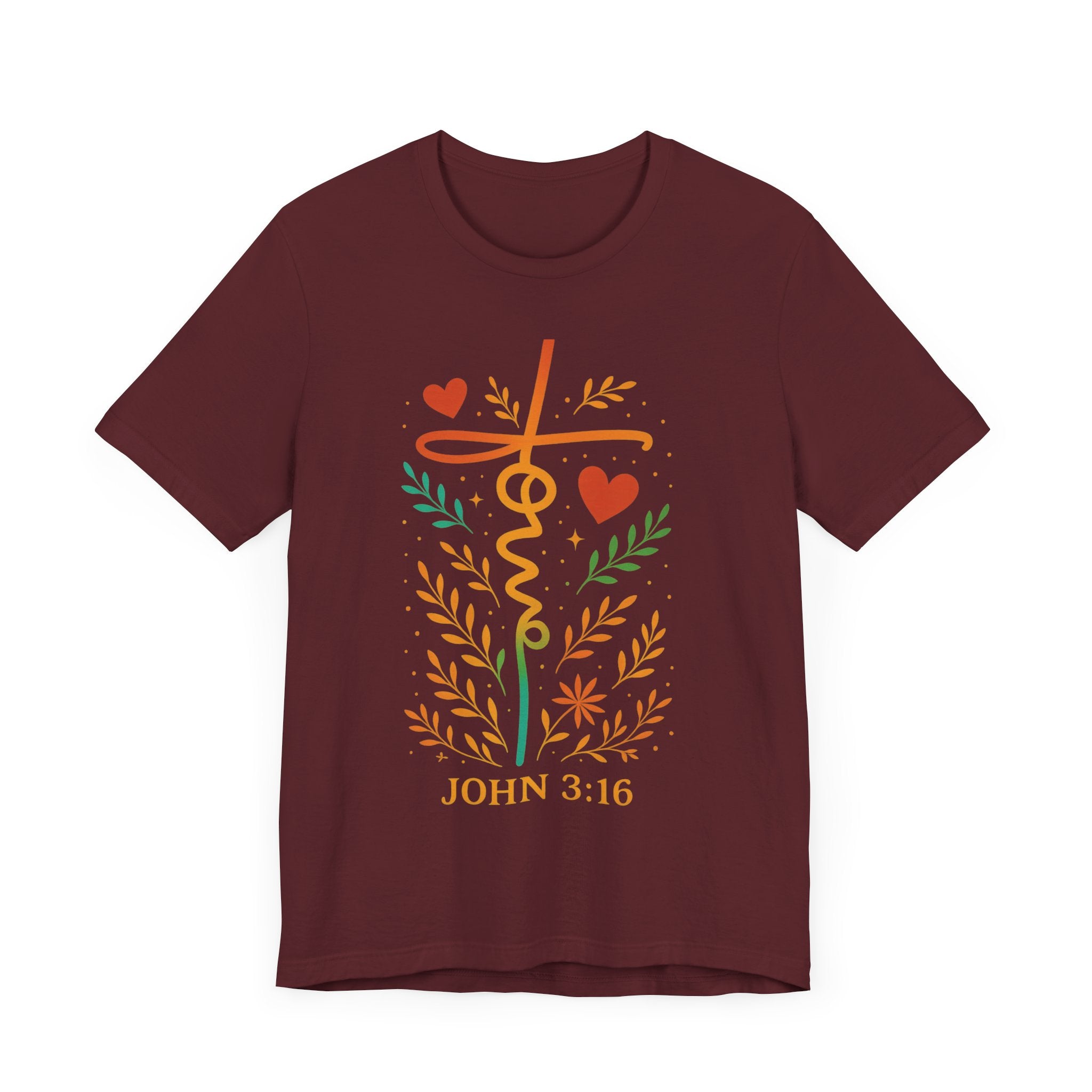 Faith-Inspired Unisex Tee: John 3:16, Christian Gift, Graphic T-Shirt, Religious Apparel, Inspirational Wear