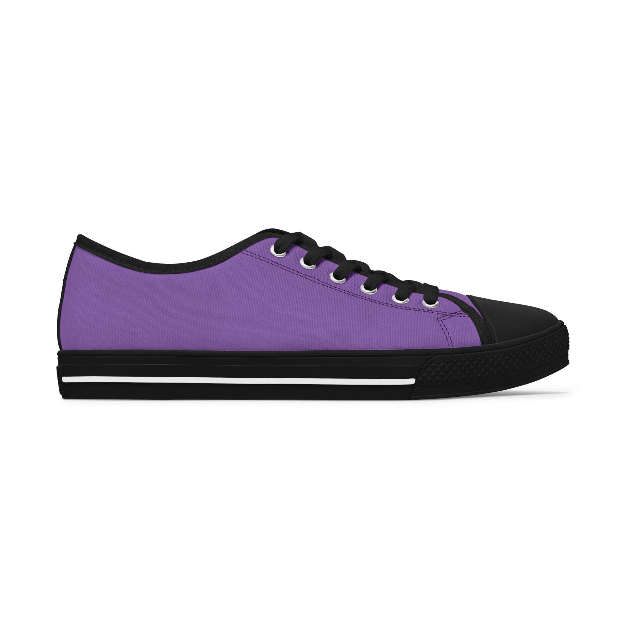 Purple Stylish Women's Low Top Sneakers - Casual, Comfortable, Everyday Wear, Perfect for Summer, Striped Sneakers, Trendy Footwear