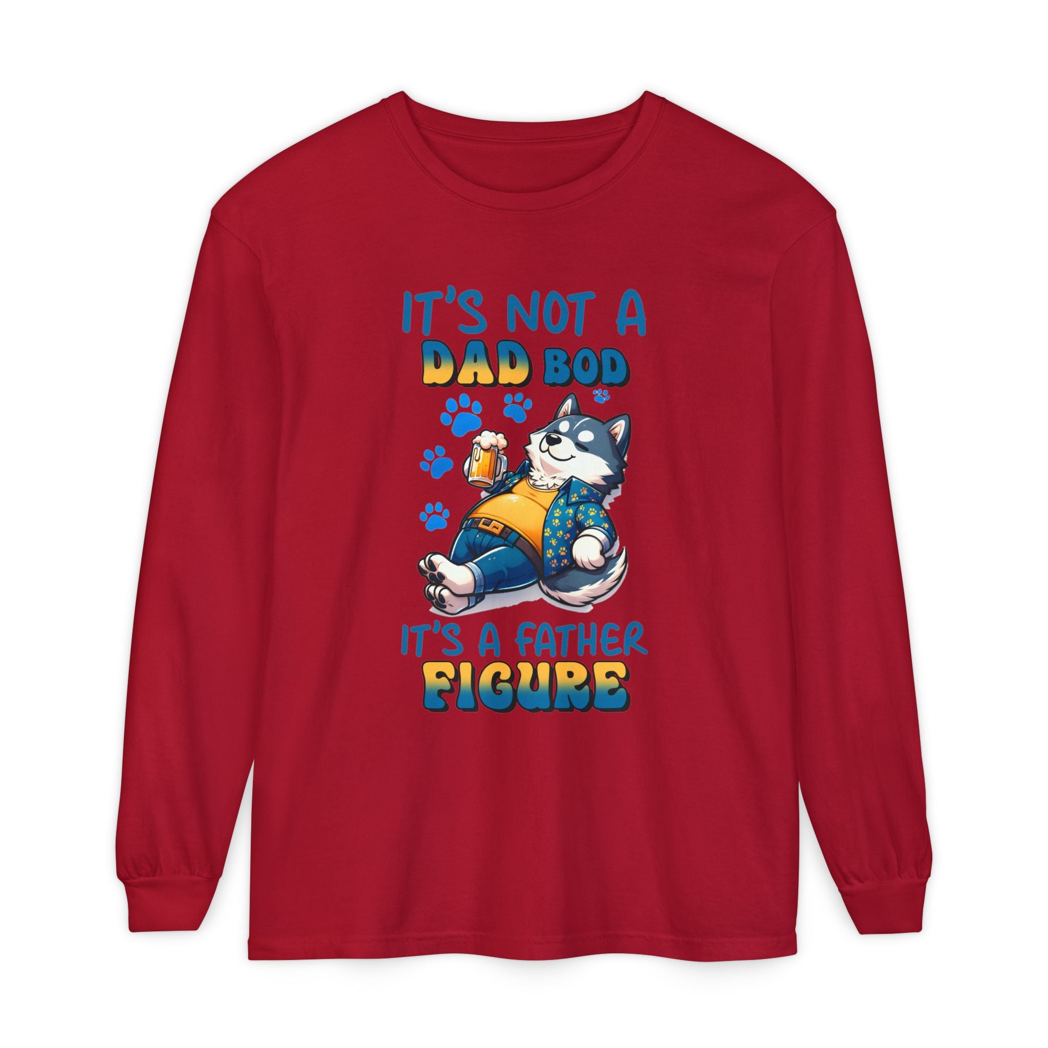 Funny Dad Bod Long Sleeve T-Shirt - It's Not a Dad Bod, It's a Father Figure