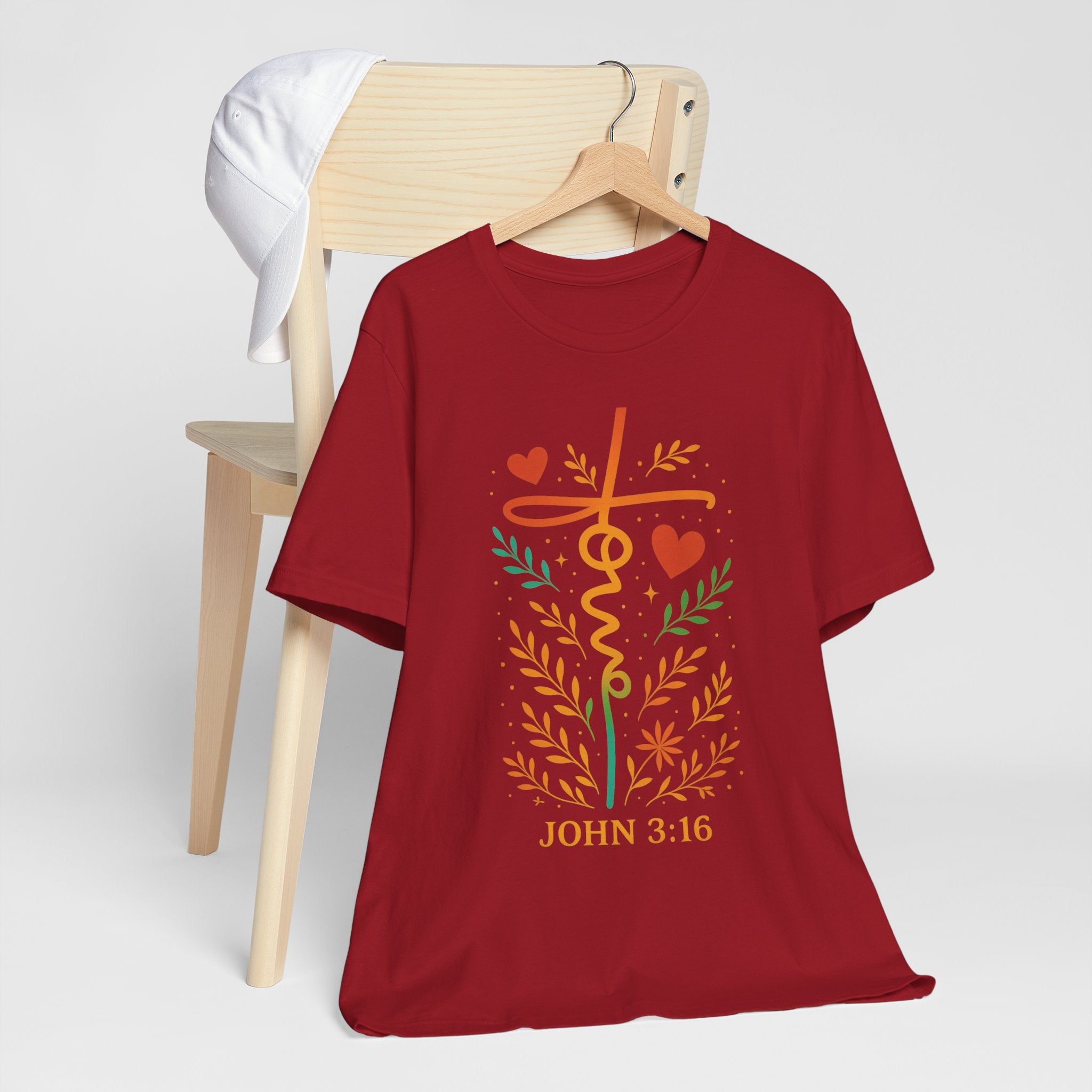 Faith-Inspired Unisex Tee: John 3:16, Christian Gift, Graphic T-Shirt, Religious Apparel, Inspirational Wear