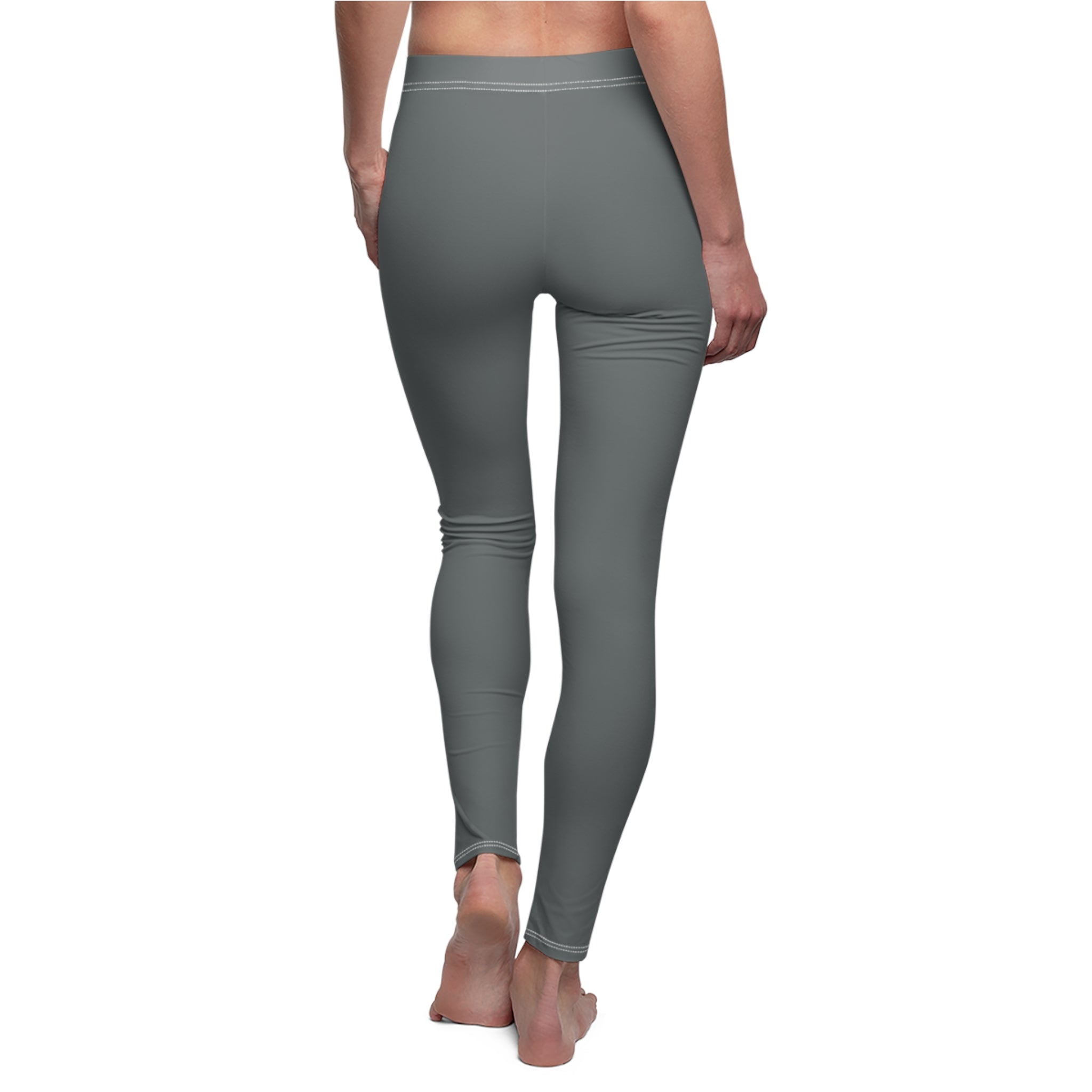 Grey Stylish Women's Casual Leggings, Trendy Activewear, Comfortable Yoga Pants, Perfect Gift for Fitness Lovers, Everyday Wear