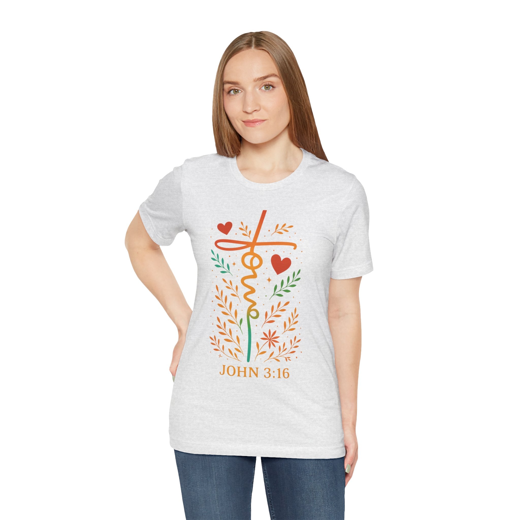 Faith-Inspired Unisex Tee: John 3:16, Christian Gift, Graphic T-Shirt, Religious Apparel, Inspirational Wear