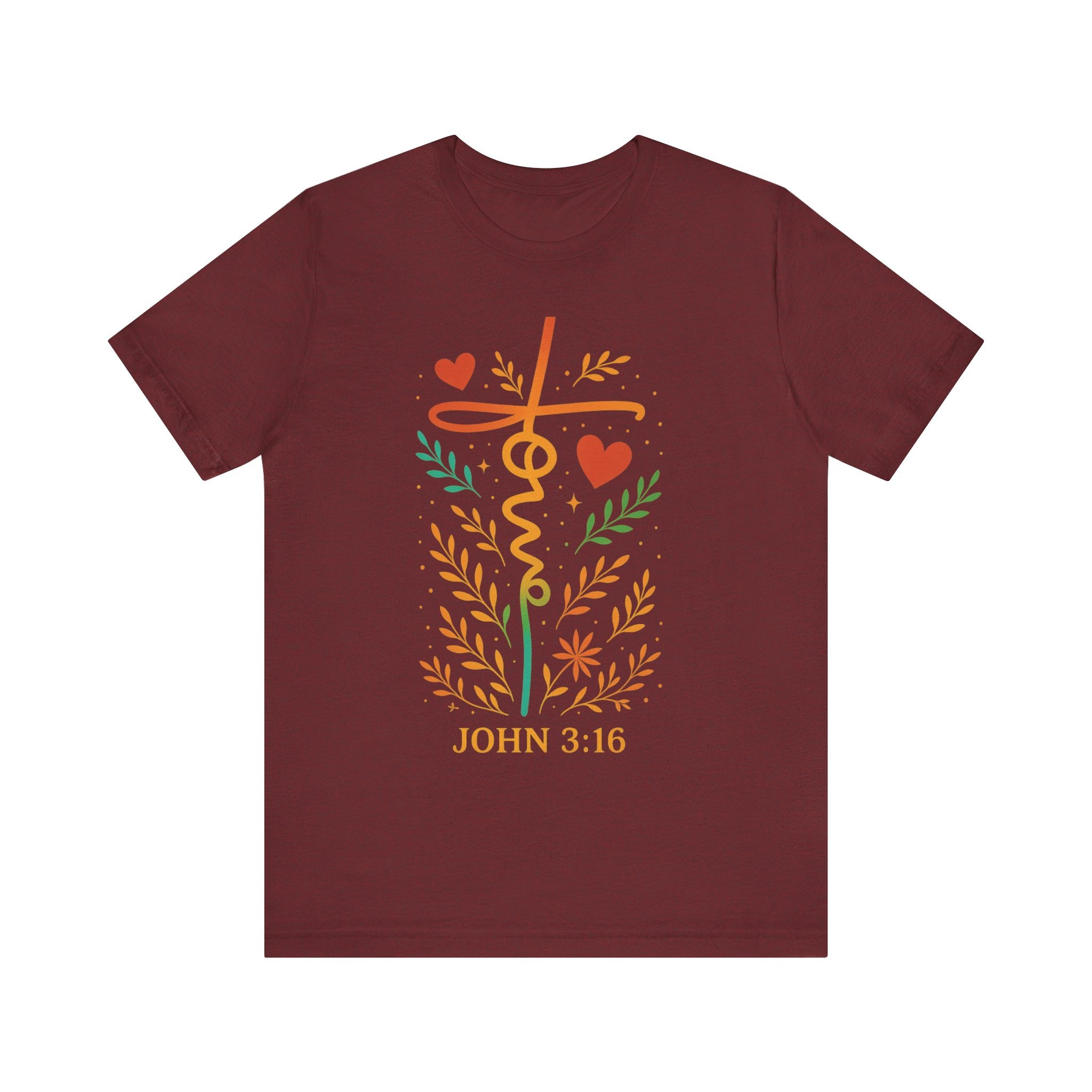 Faith-Inspired Unisex Tee: John 3:16, Christian Gift, Graphic T-Shirt, Religious Apparel, Inspirational Wear