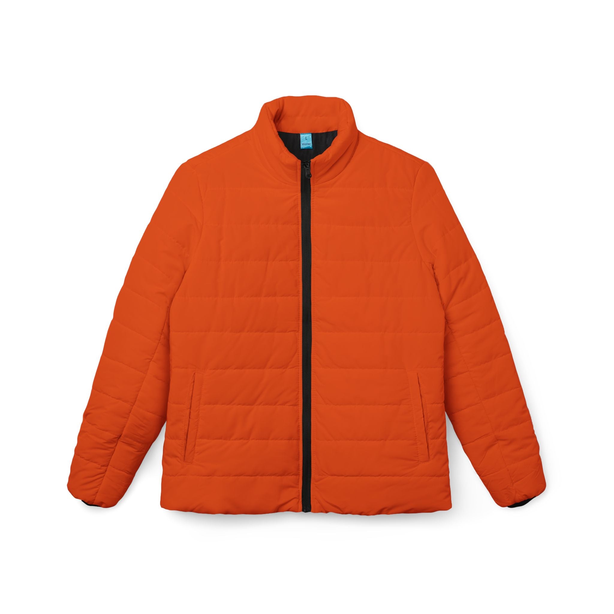 Orange Stylish Women’s Puffer Jacket, Cozy Winter Coat, Trendy Outerwear, Outdoor Fashion, Fall/Winter Essential