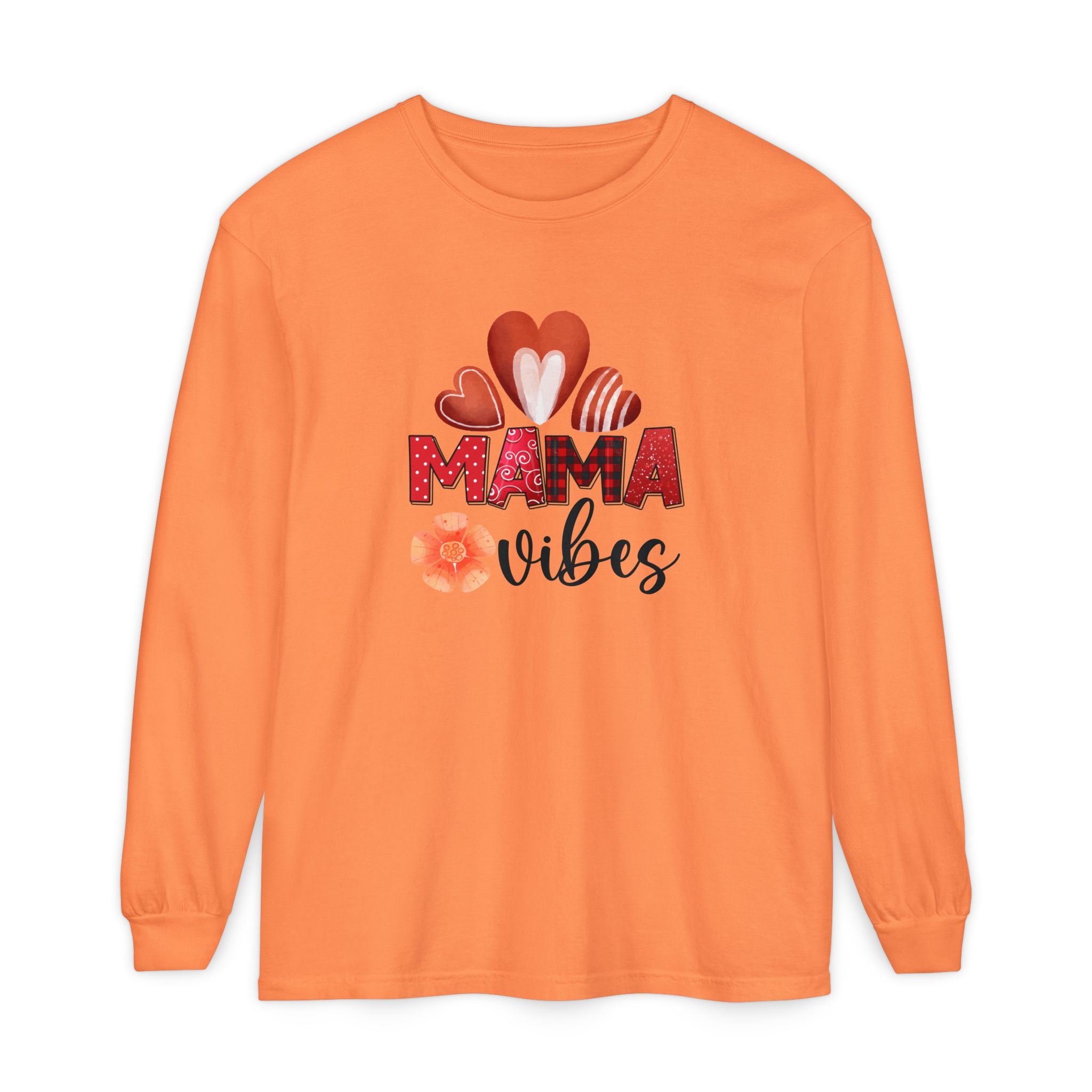 Mama Vibes Long Sleeve T-Shirt - Comfortable Unisex Tee for Moms