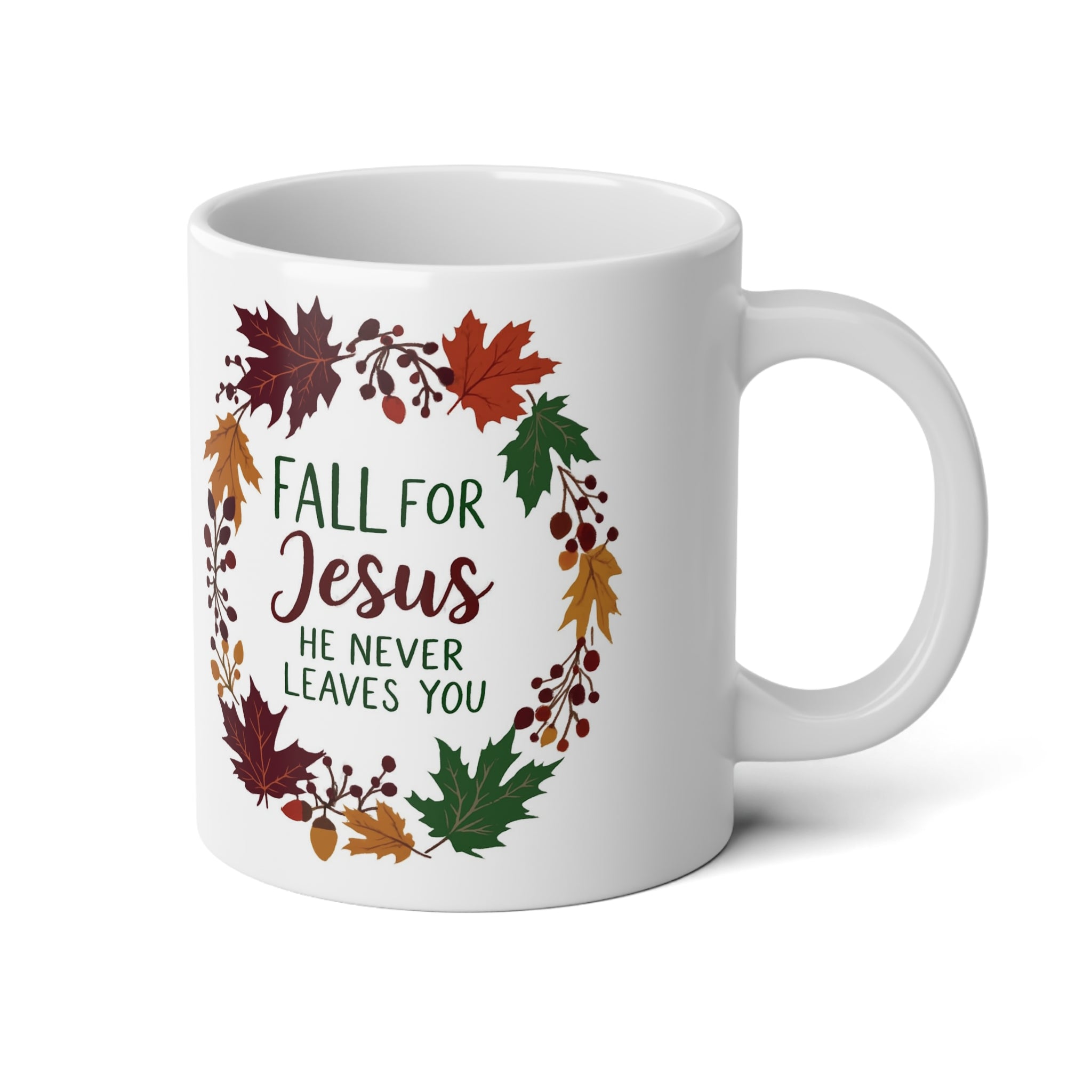 Fall-Inspired Jumbo Mug for Coffee Lovers, 20oz Seasonal Drinkware, Autumn Decor, Thanksgiving Gift, Cozy Vibes