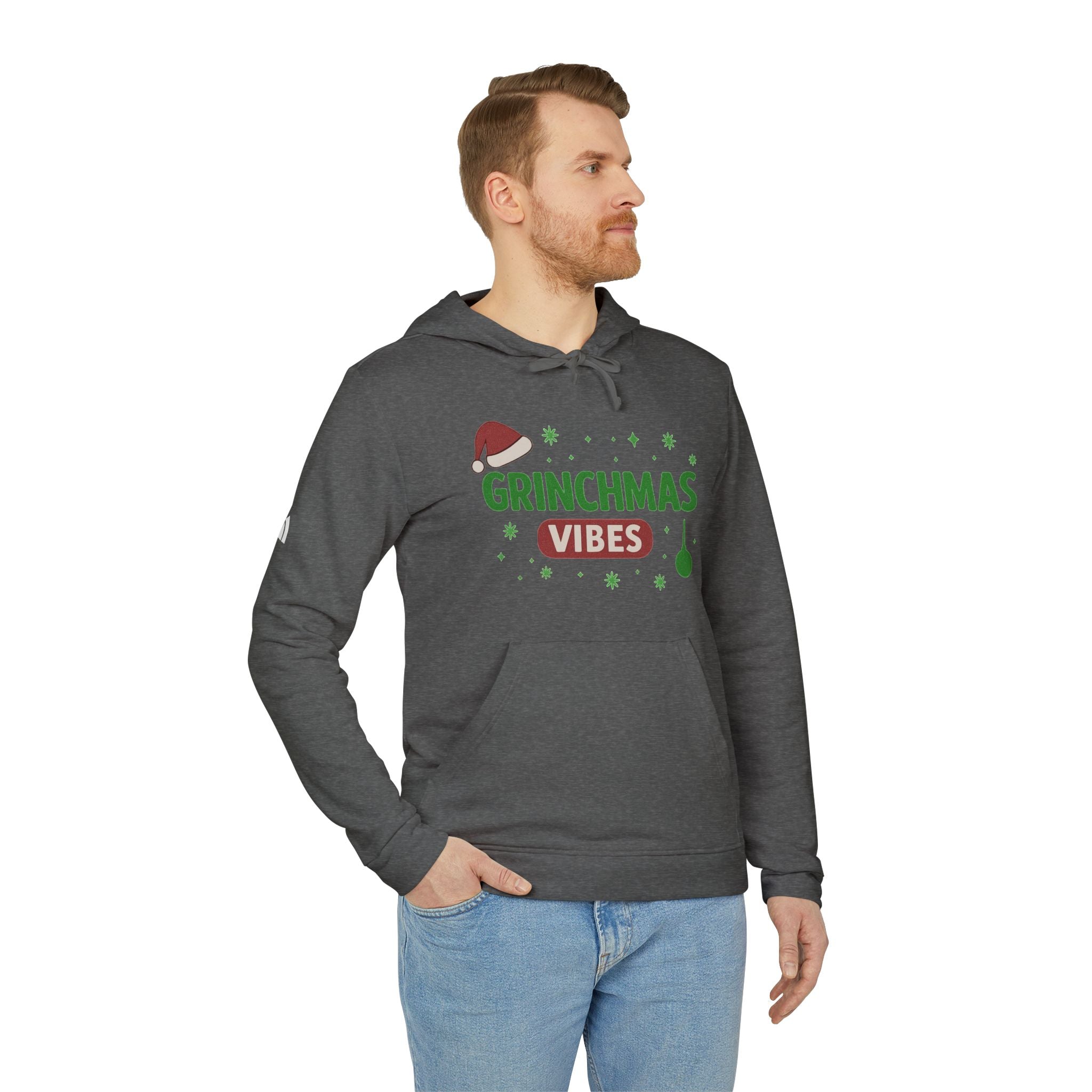 Grinchmas Vibes Hoodie, Festive Sweatshirt, Christmas Jumper, Holiday Apparel, Unisex Fleece Top