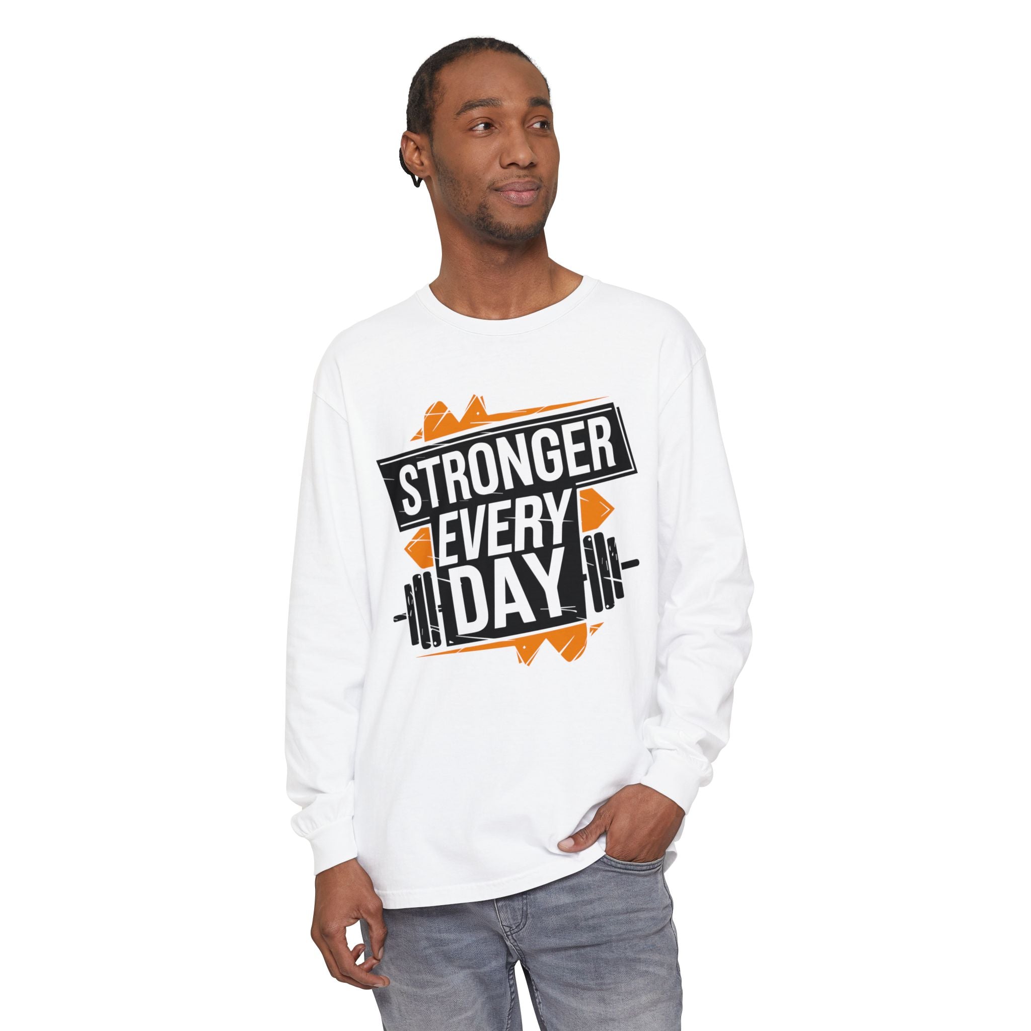 Stronger Every Day Long Sleeve T-Shirt for Fitness Enthusiasts