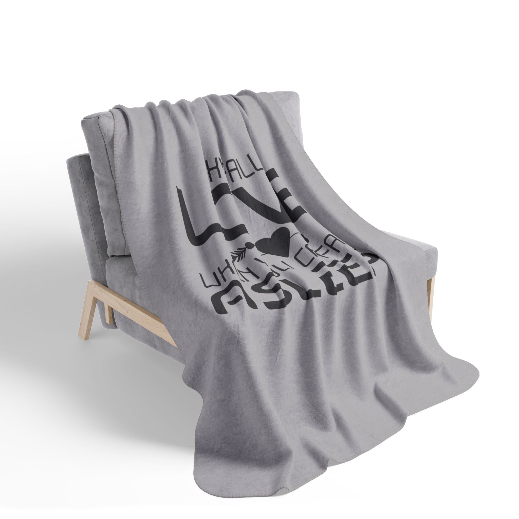 Cozy Fleece Sherpa Blanket - "Why Fall in Love When You Can Fall Asleep" - Perfect Gift for Romantic Evenings and Relaxation