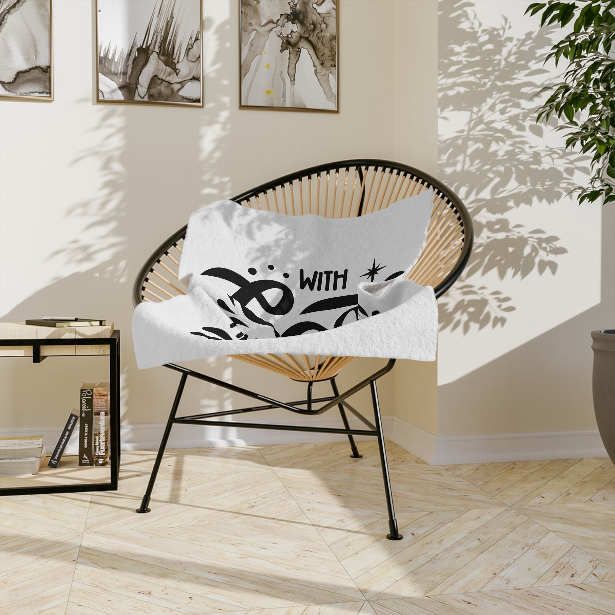 Inspirational Velveteen Microfiber Blanket - "With God All Things Are Possible"