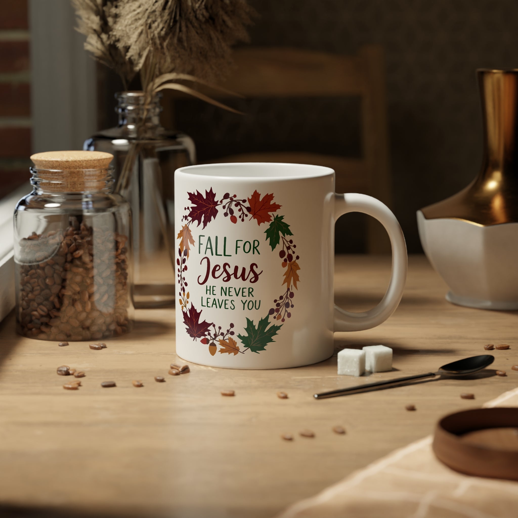 Fall-Inspired Jumbo Mug for Coffee Lovers, 20oz Seasonal Drinkware, Autumn Decor, Thanksgiving Gift, Cozy Vibes