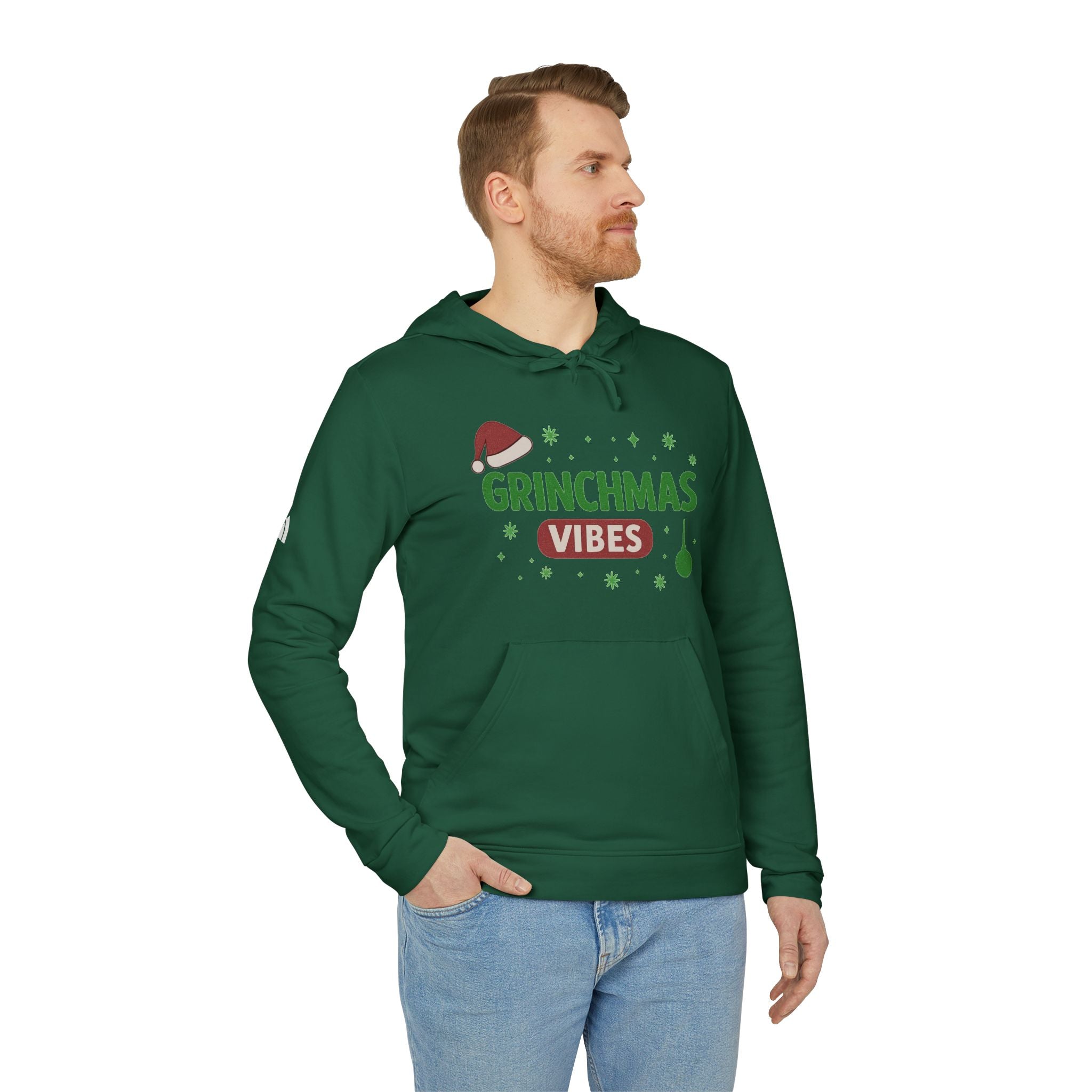 Grinchmas Vibes Hoodie, Festive Sweatshirt, Christmas Jumper, Holiday Apparel, Unisex Fleece Top