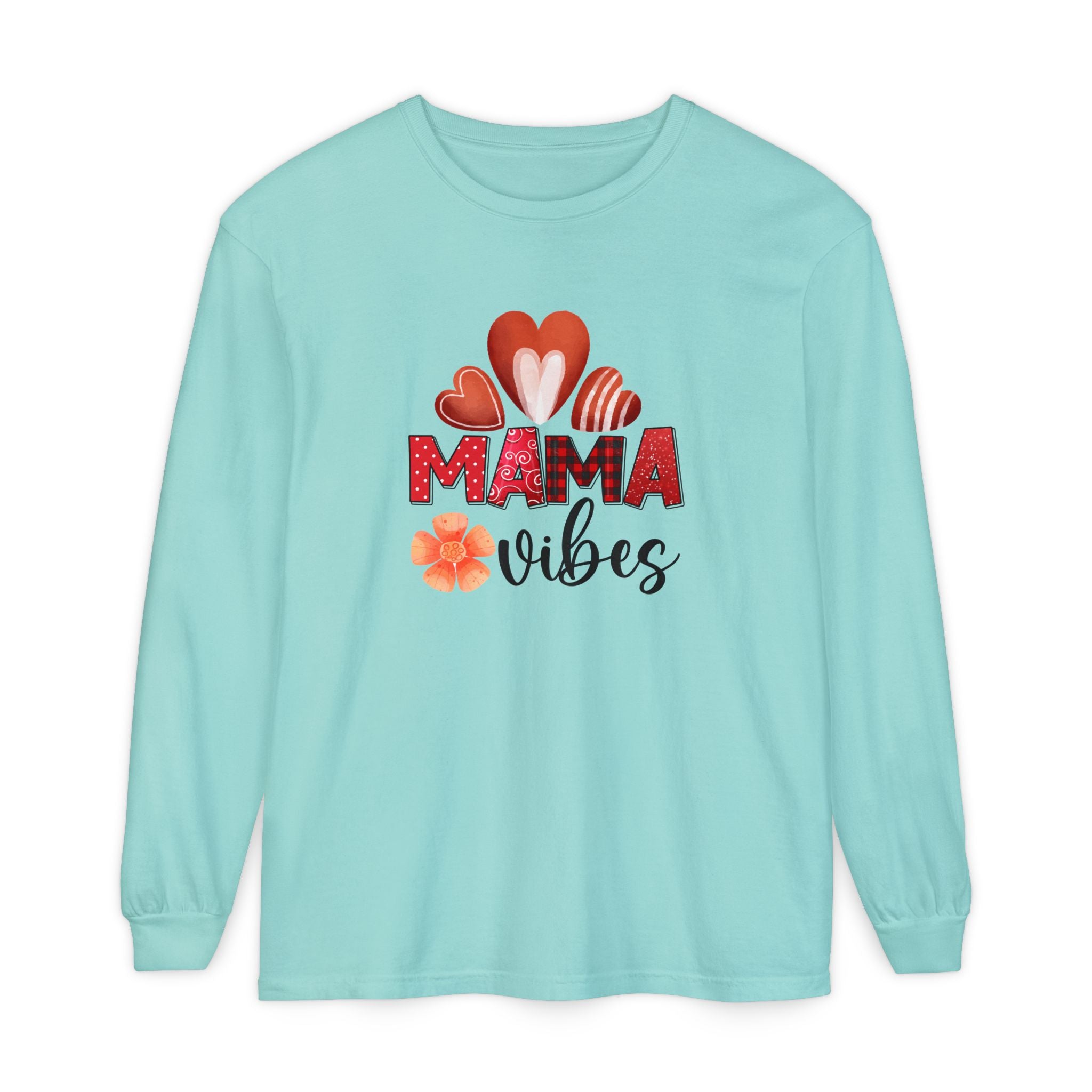 Mama Vibes Long Sleeve T-Shirt - Comfortable Unisex Tee for Moms
