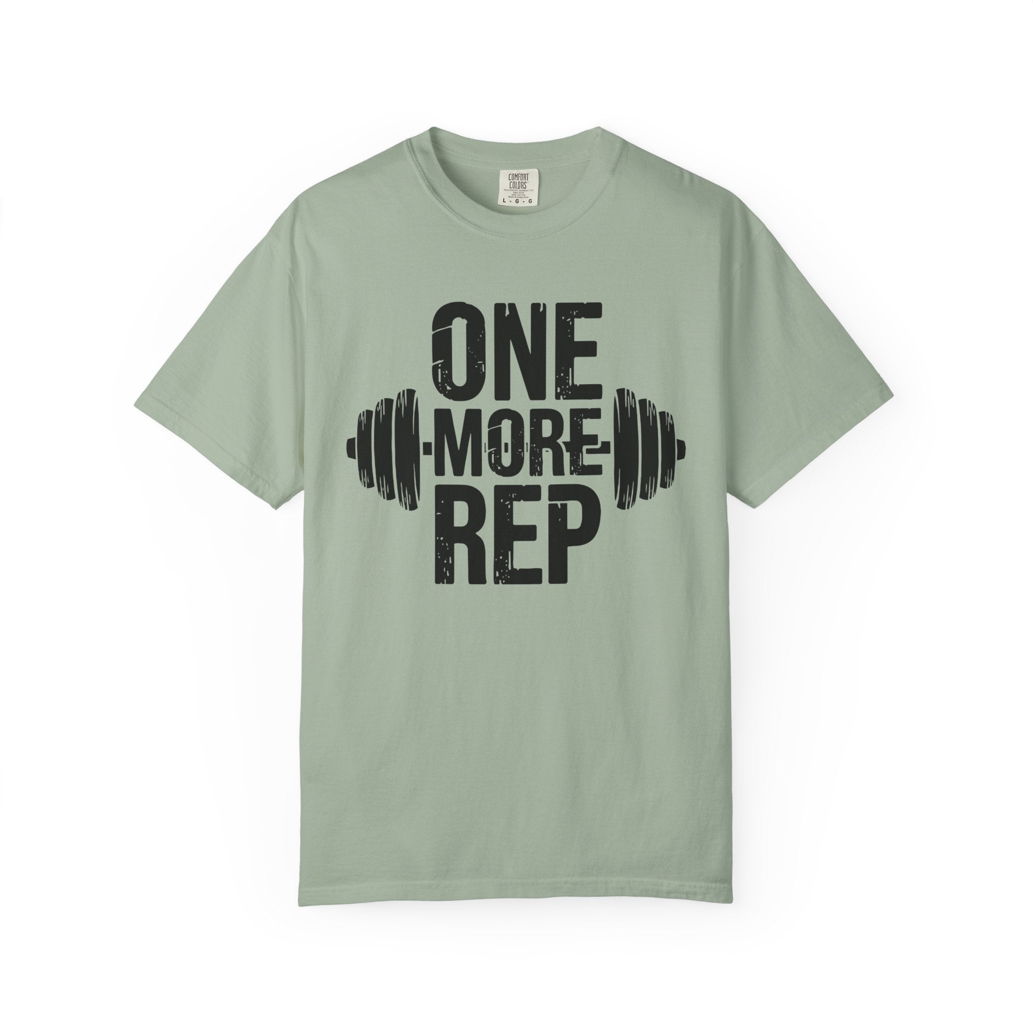Motivational Workout T-Shirt - "One More Rep" - Unisex Garment-Dyed Tee for Fitness Enthusiasts