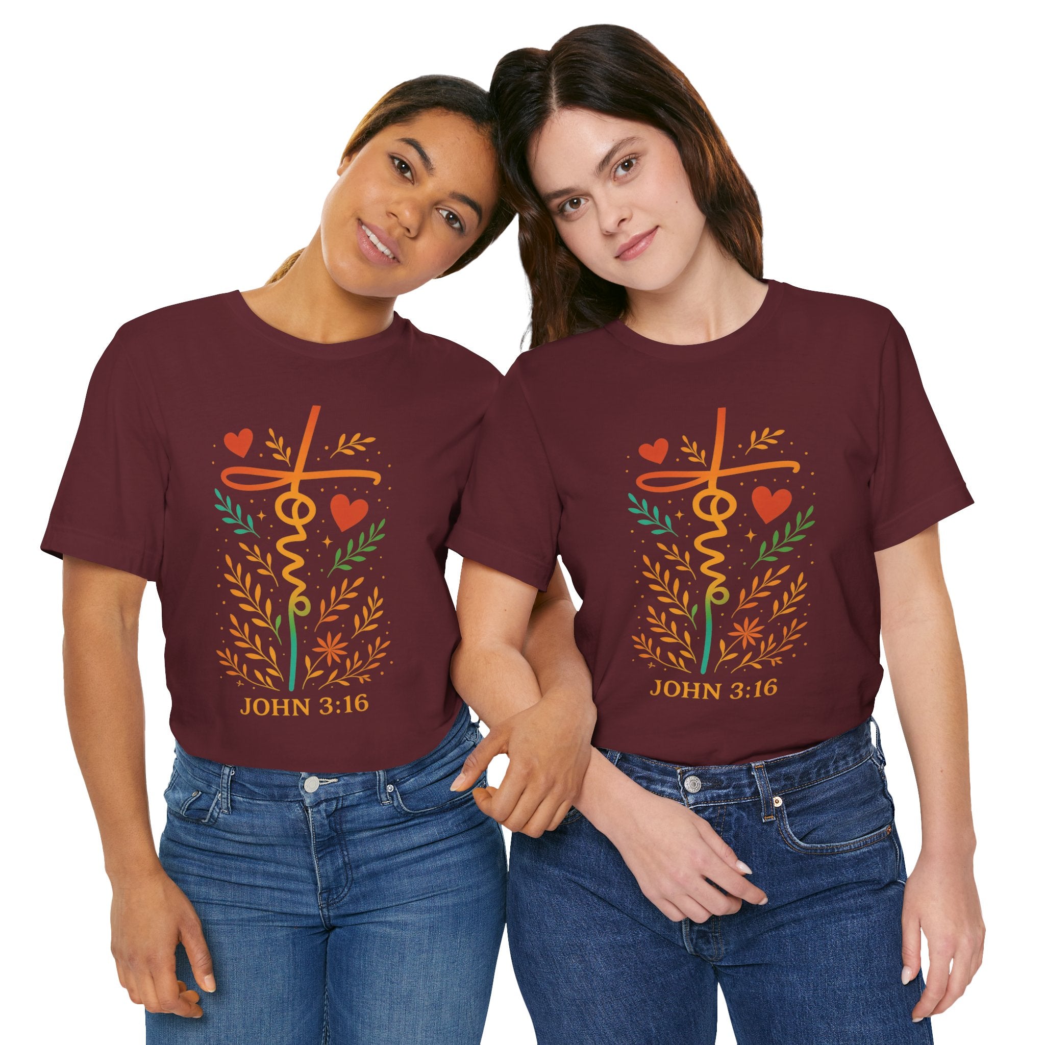 Faith-Inspired Unisex Tee: John 3:16, Christian Gift, Graphic T-Shirt, Religious Apparel, Inspirational Wear