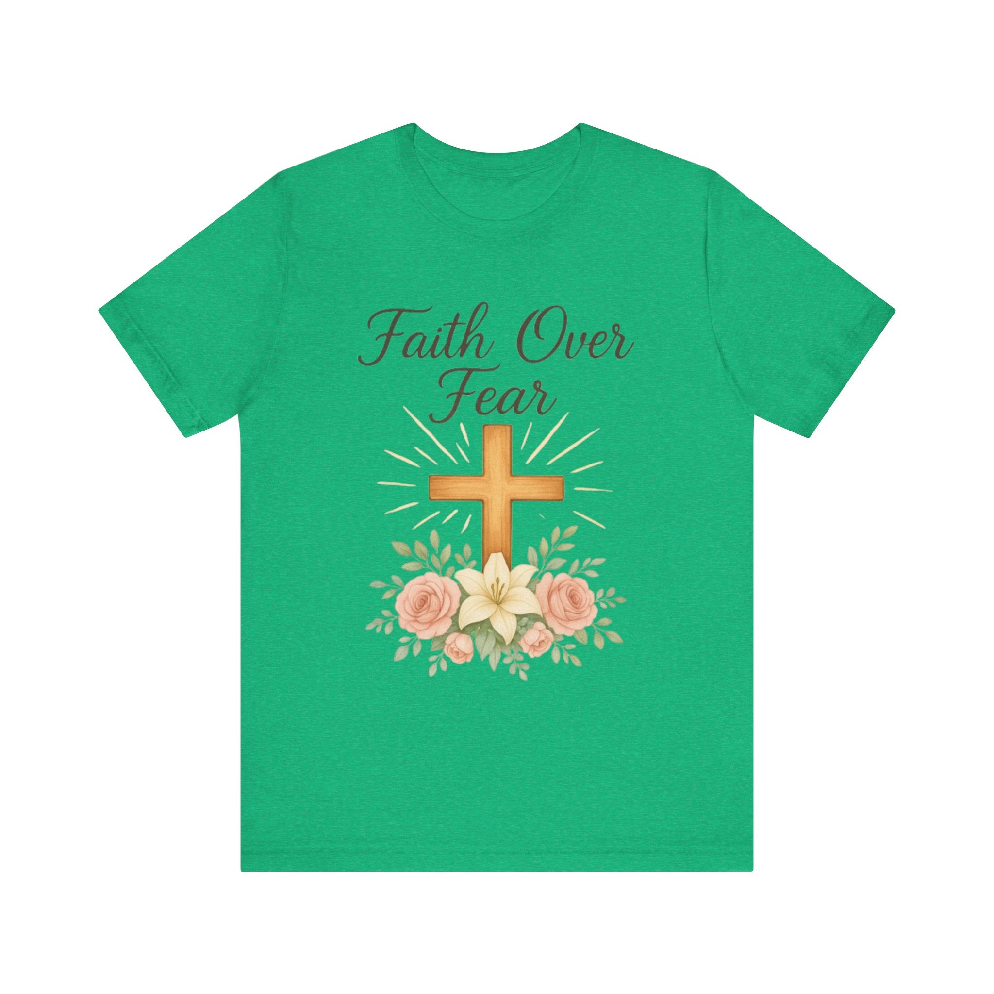 "Faith Over Fear" Inspirational T-Shirt, religious apparel