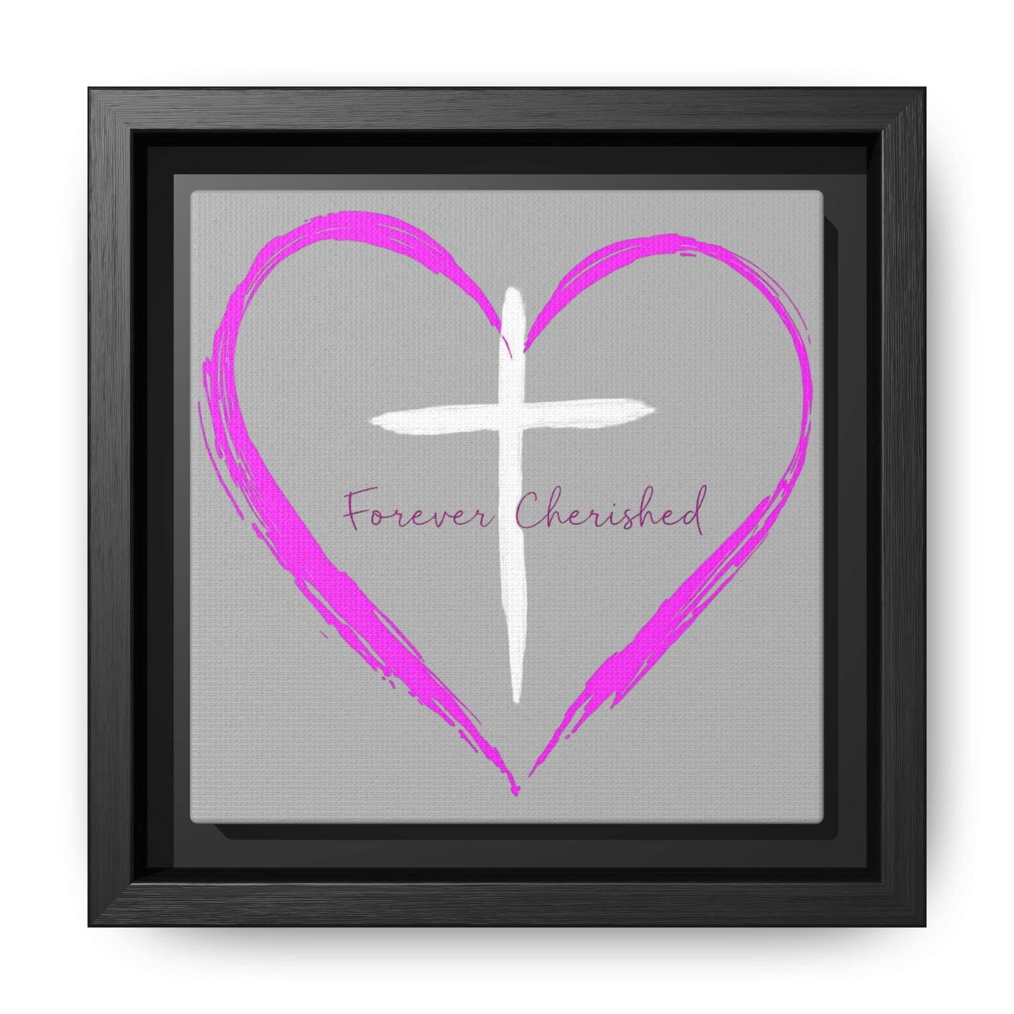 Framed Wall Art with Heart & Cross, Inspirational Home Decor, Gift for Loved Ones, Faith-Based Art, Perfect for Christenings, [...]