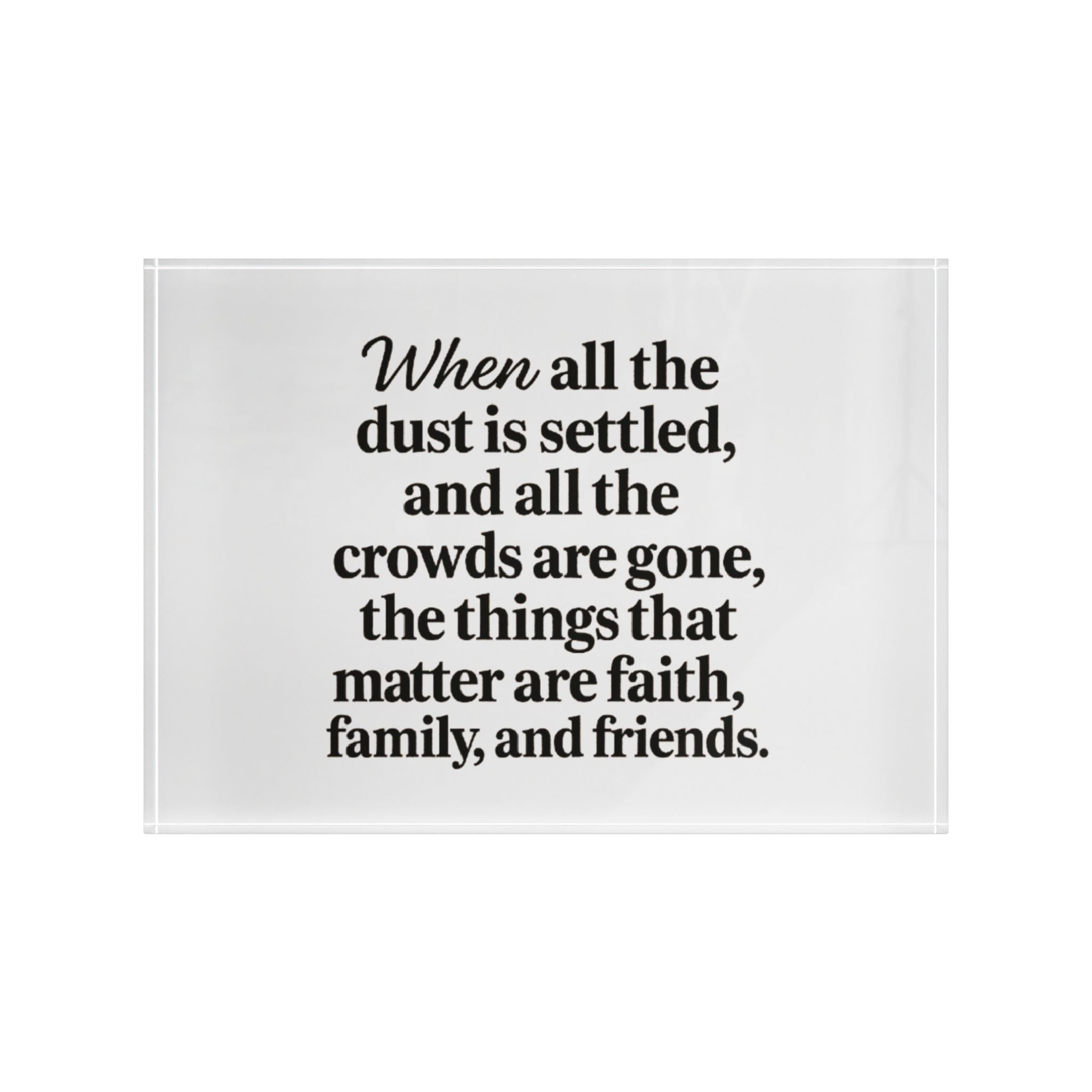 Inspirational Photo Block - Faith, Family, Friends Decor | Home Decor, Gift for Friends, Wall Art, Motivational Decor