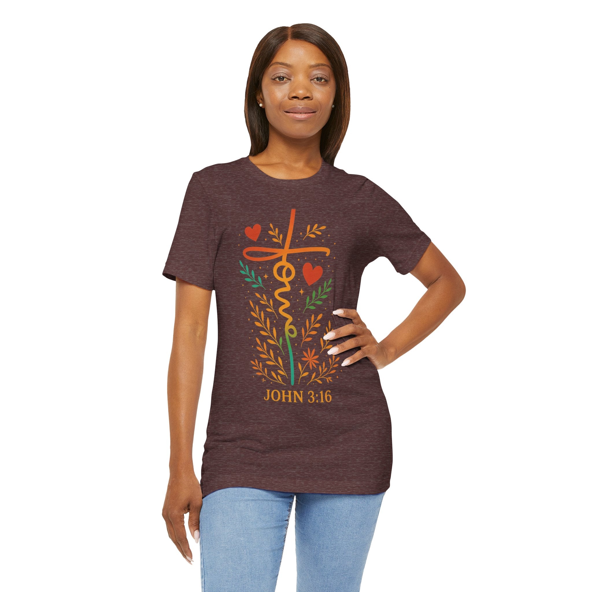 Faith-Inspired Unisex Tee: John 3:16, Christian Gift, Graphic T-Shirt, Religious Apparel, Inspirational Wear