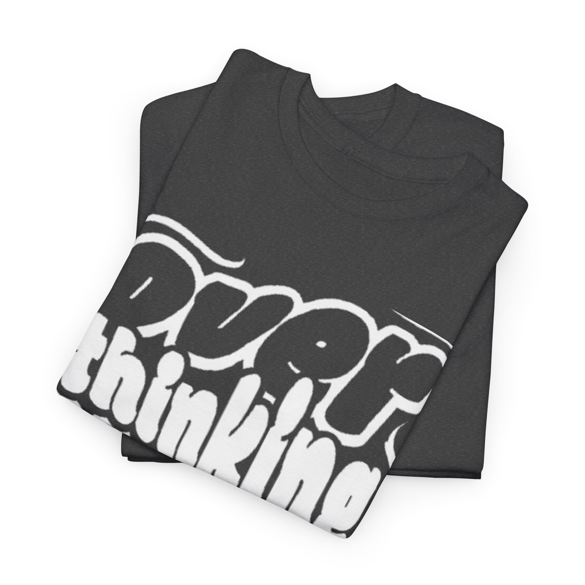 Overthinking Solves Nothing Tee | Unisex Heavy Cotton Tee, Casual Wear, Gift for Friends, Self-Care Reminder, Motivational Shirt