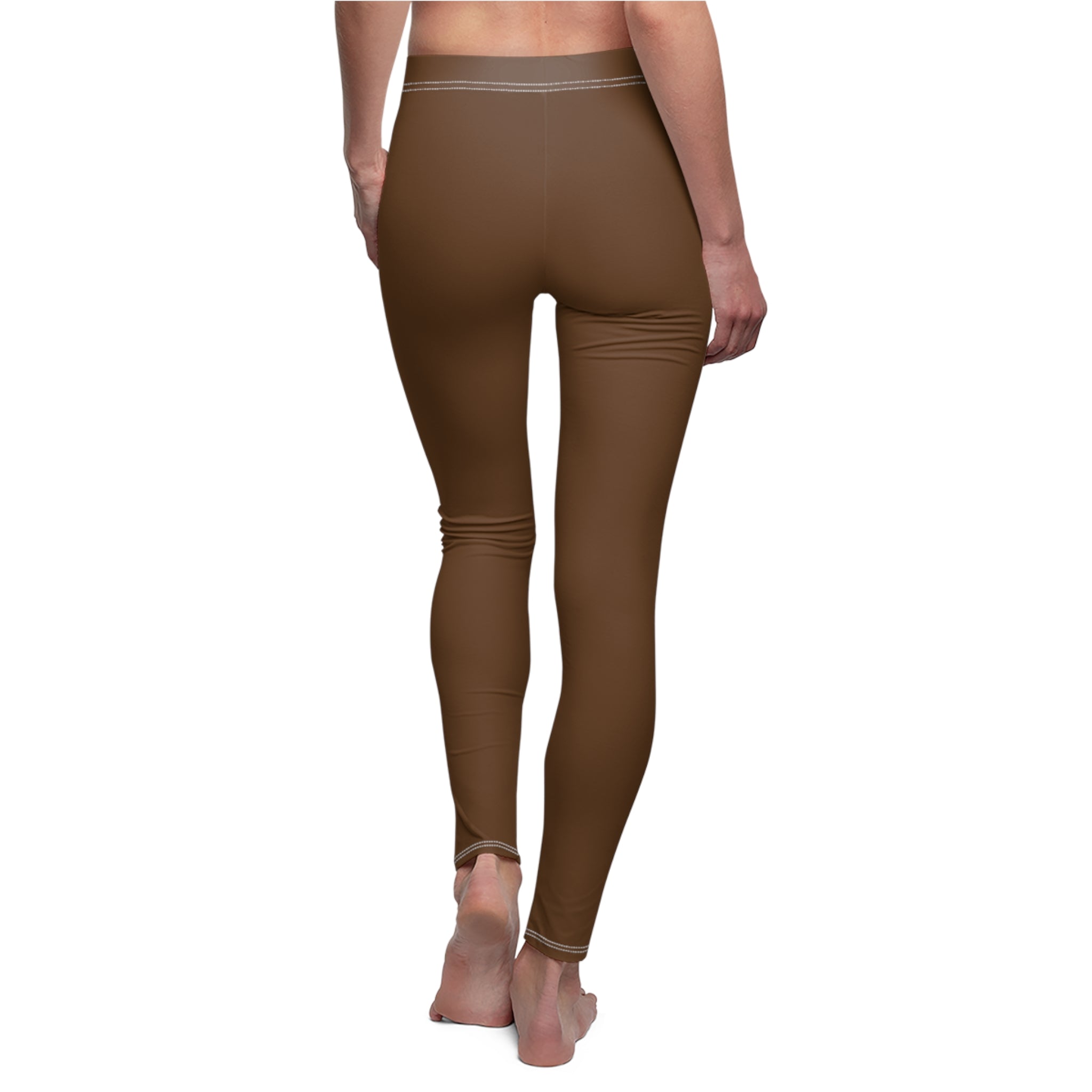 Brown Stylish Women's Casual Leggings, Trendy Activewear, Comfortable Yoga Pants, Perfect Gift for Fitness Lovers, Everyday Wear