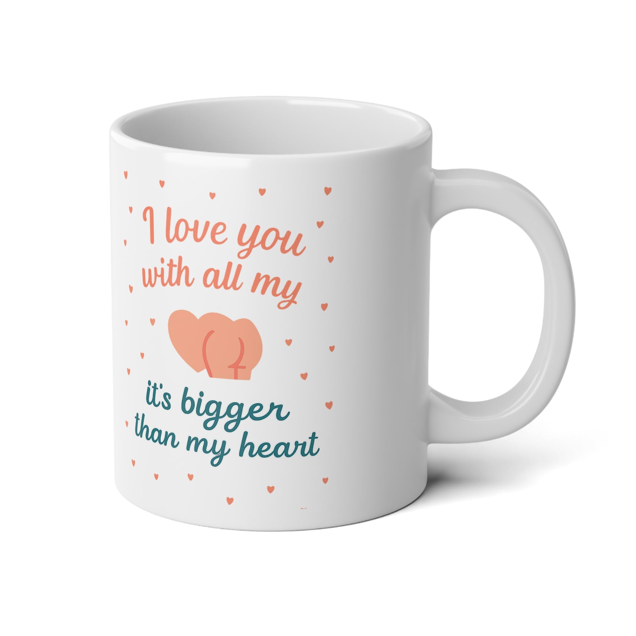 Love You Jumbo Mug, 20oz - Perfect Gift for Valentine's Day, Anniversary, Mother's Day, Home & Kitchen Decor, Coffee Lovers & Couples