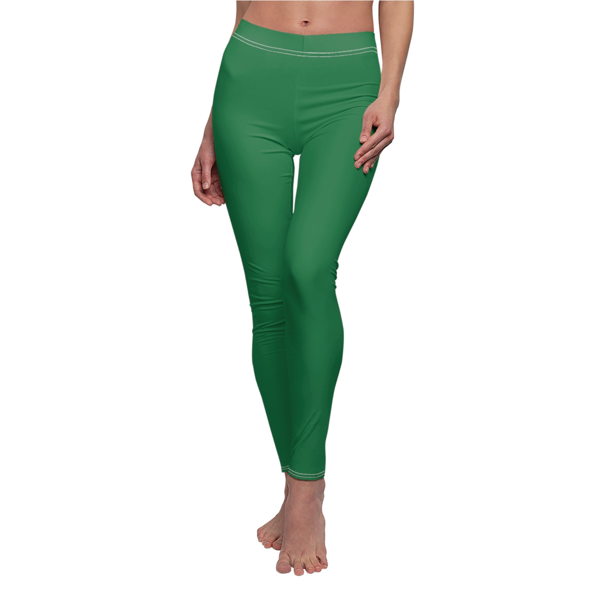 Green Stylish Women's Casual Leggings, Trendy Activewear, Comfortable Yoga Pants, Perfect Gift for Fitness Lovers, Everyday Wear
