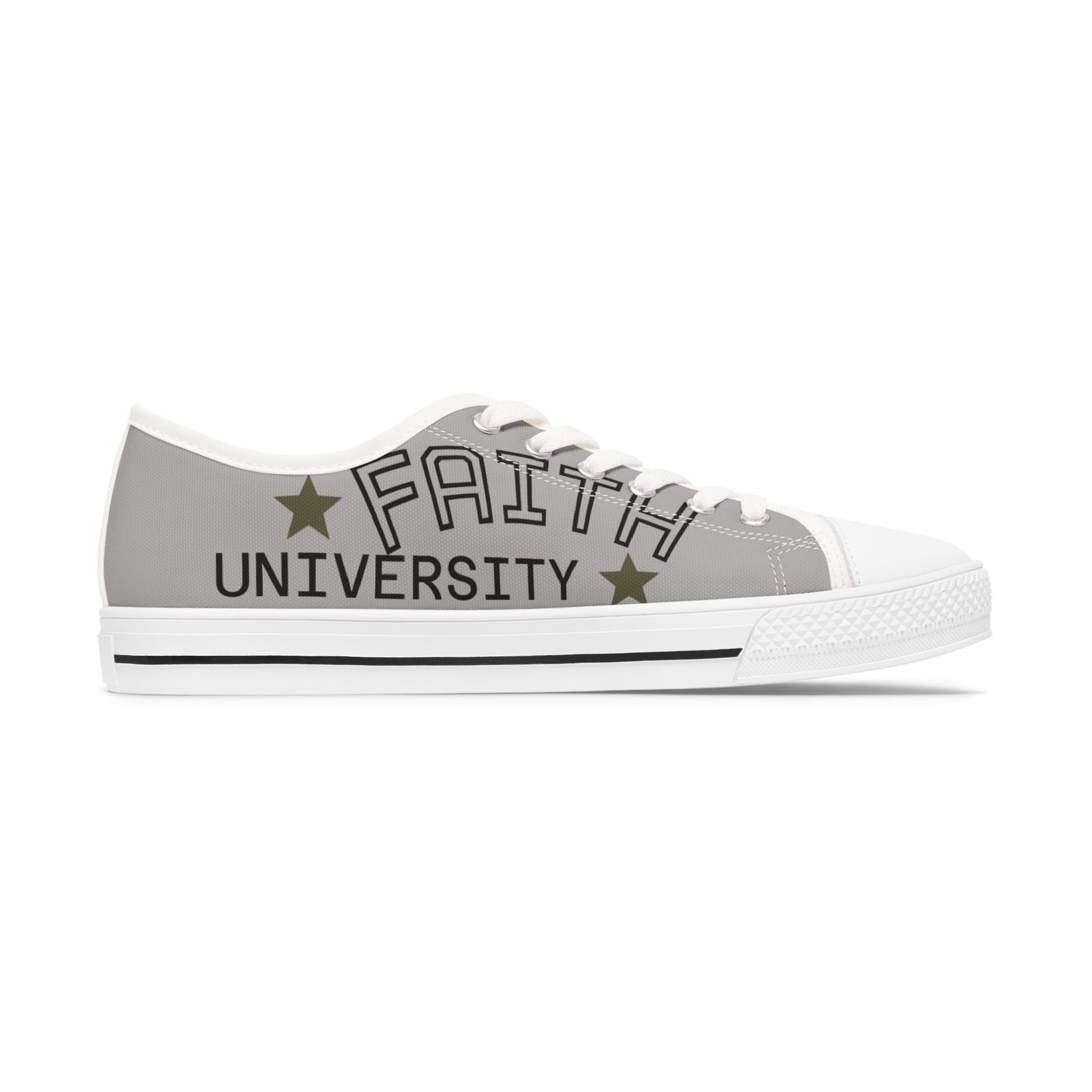 Grey Stylish Women's Low Top Sneakers - Casual, Comfortable, Everyday Wear, Perfect for Summer, Striped Sneakers, Trendy Footwear