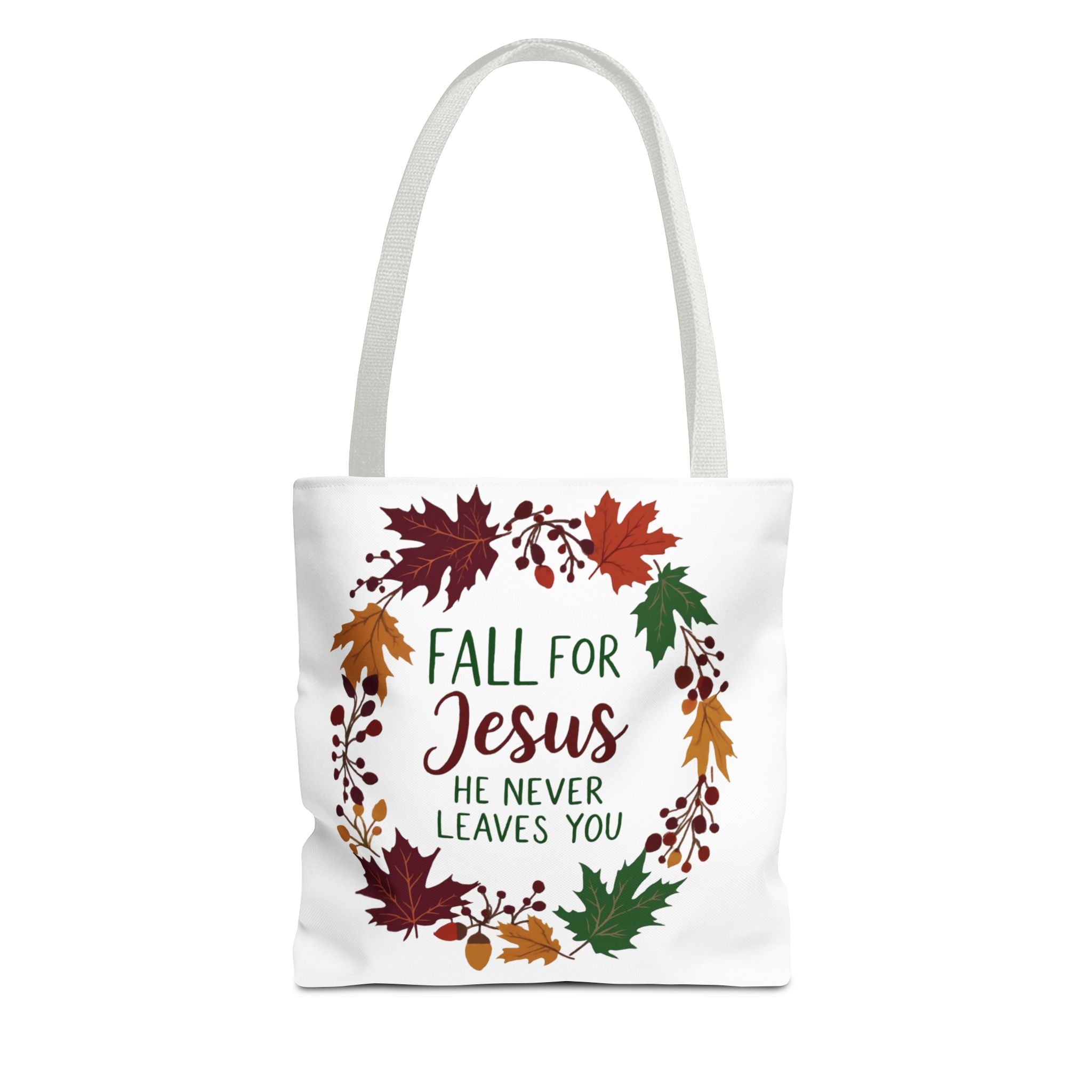 Fall for Jesus Tote Bag, Autumn Christian Gift, Inspirational Eco-Friendly Shopper, Harvest Season Accessory, Religious Everyday Use
