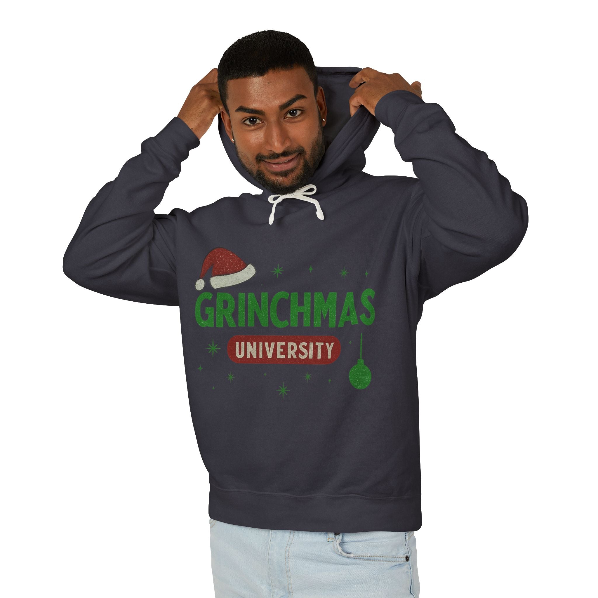 Grinchmas University Lightweight Hoodie - Fun Holiday Sweater for Festive Cheer, Christmas Gift, Unisex Apparel, Cozy Winter Wear, [...]