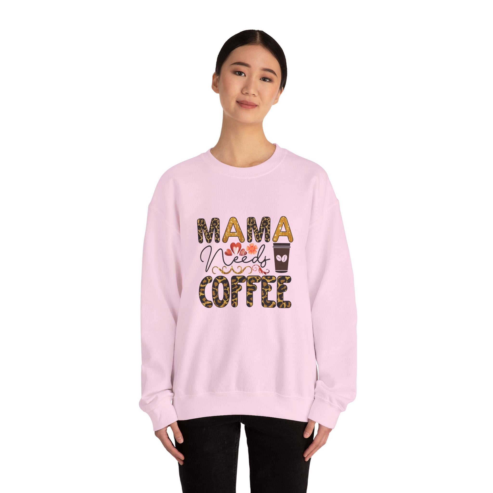 Mama Needs Coffee Crewneck Sweatshirt - Cozy Unisex Pullover Apparel for Moms