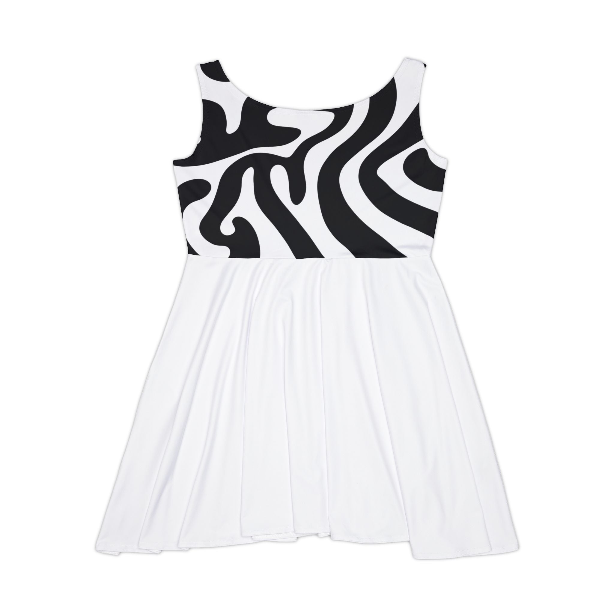 Chic Zebra Print Skater Dress, Casual Summer Dress, Stylish Party Dress, Trendy Outfit, Gift for Fashion Lovers