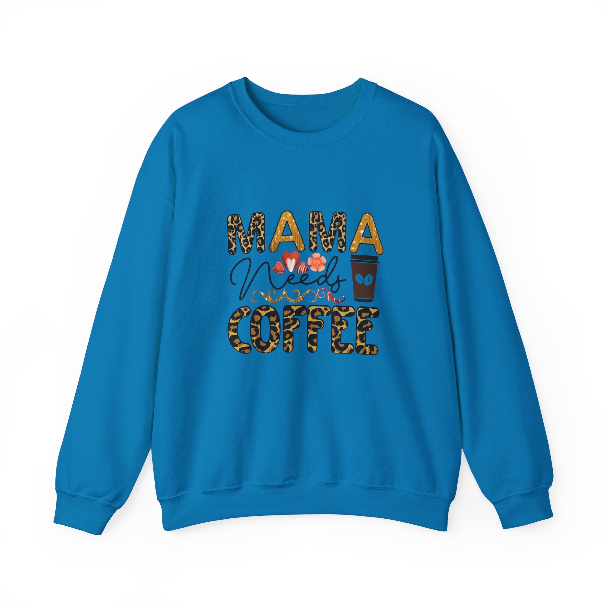 Mama Needs Coffee Crewneck Sweatshirt - Cozy Unisex Pullover Apparel for Moms