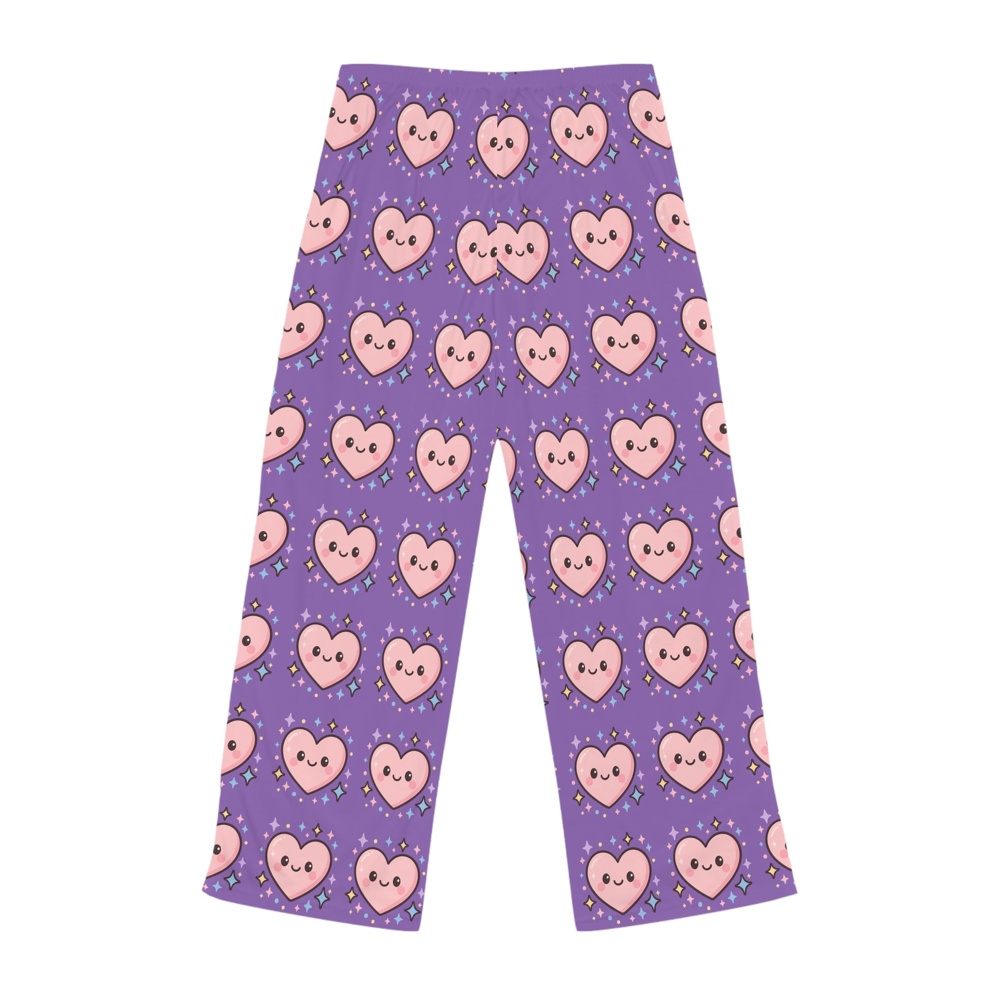 Cute Heart Pattern Women's Pajama Pants, Cozy Lounge Pants, Sleepwear, Valentine's Day Gift, Relaxation Wear, Cute Sleepwear