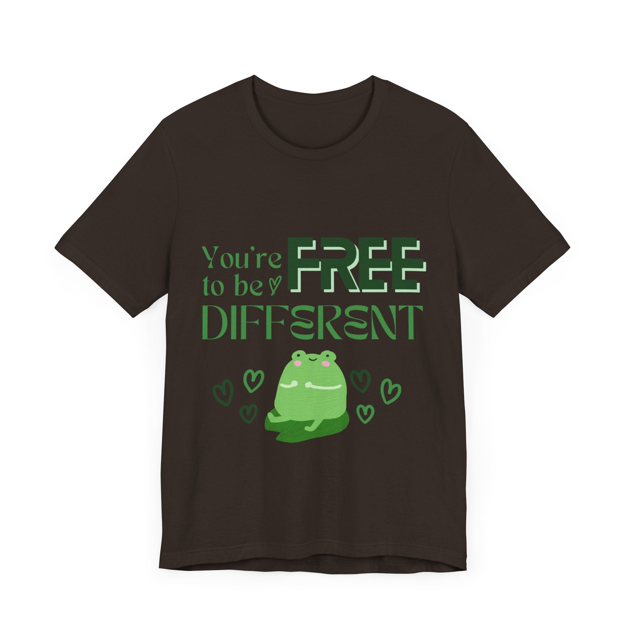 You're Free to Be Different Frog Tee, Comfort Tee, Unisex Shirt, Fun Gift, Casual Wear, Frog Lover Gift, Unique Tee