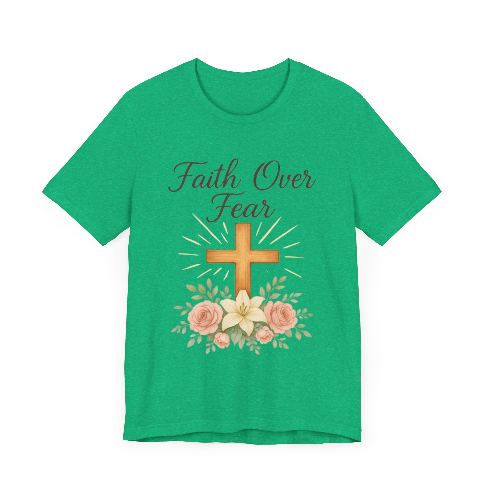 "Faith Over Fear" Inspirational T-Shirt, religious apparel