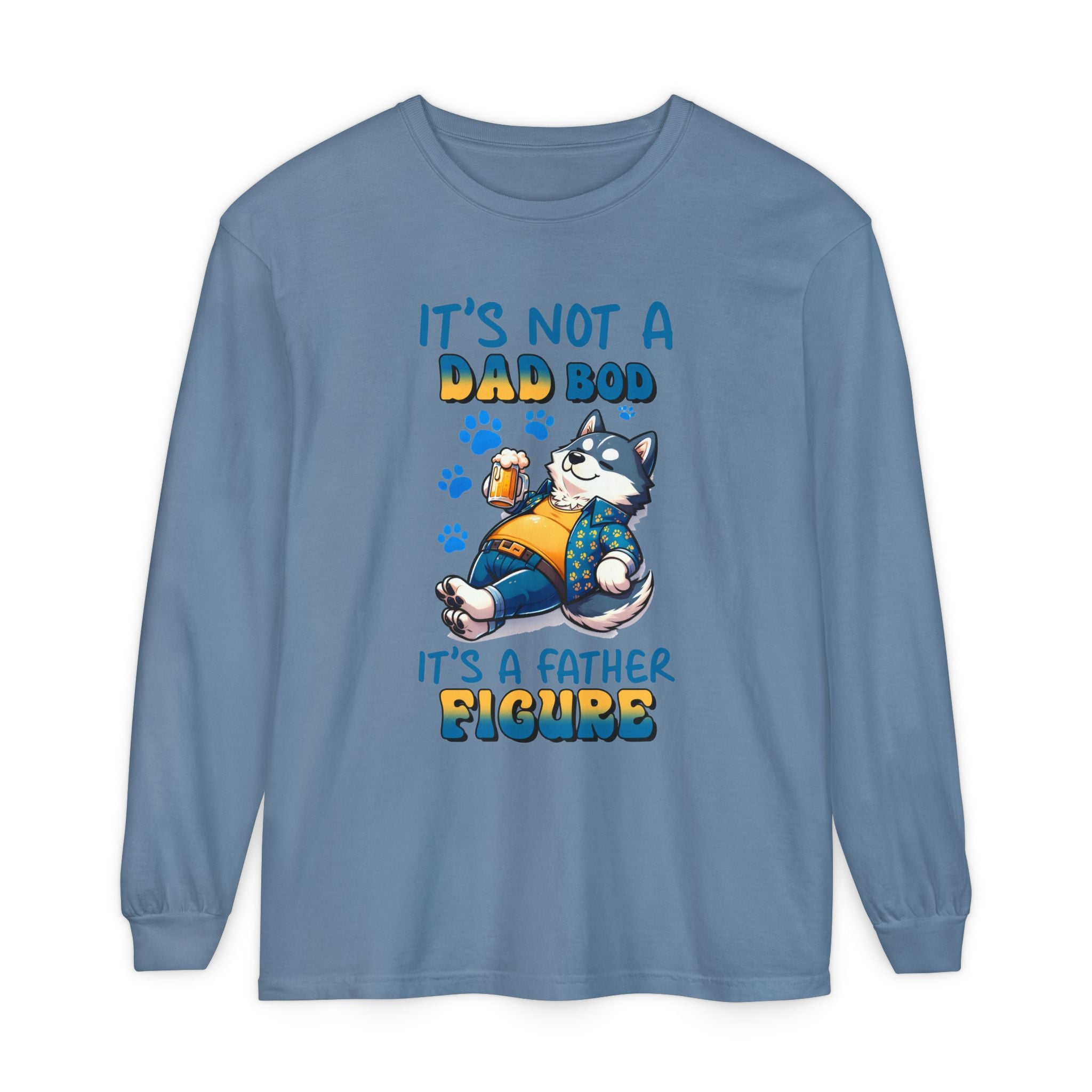 Funny Dad Bod Long Sleeve T-Shirt - It's Not a Dad Bod, It's a Father Figure