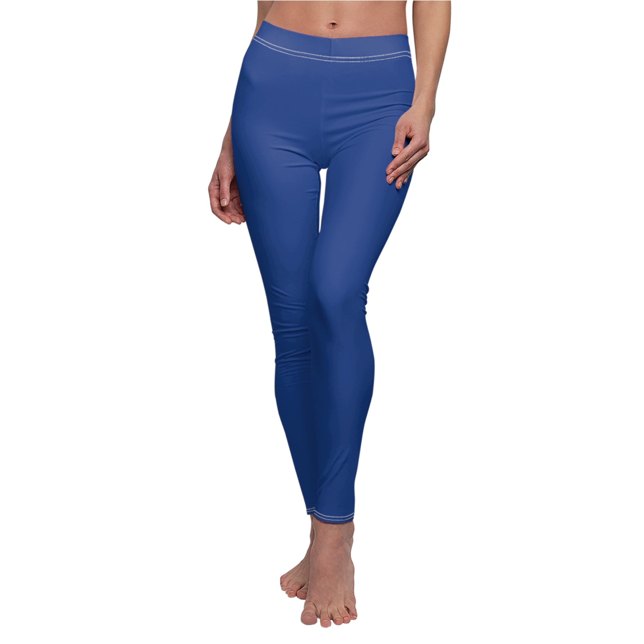 Blue Stylish Women's Casual Leggings, Trendy Activewear, Comfortable Yoga Pants, Perfect Gift for Fitness Lovers, Everyday Wear