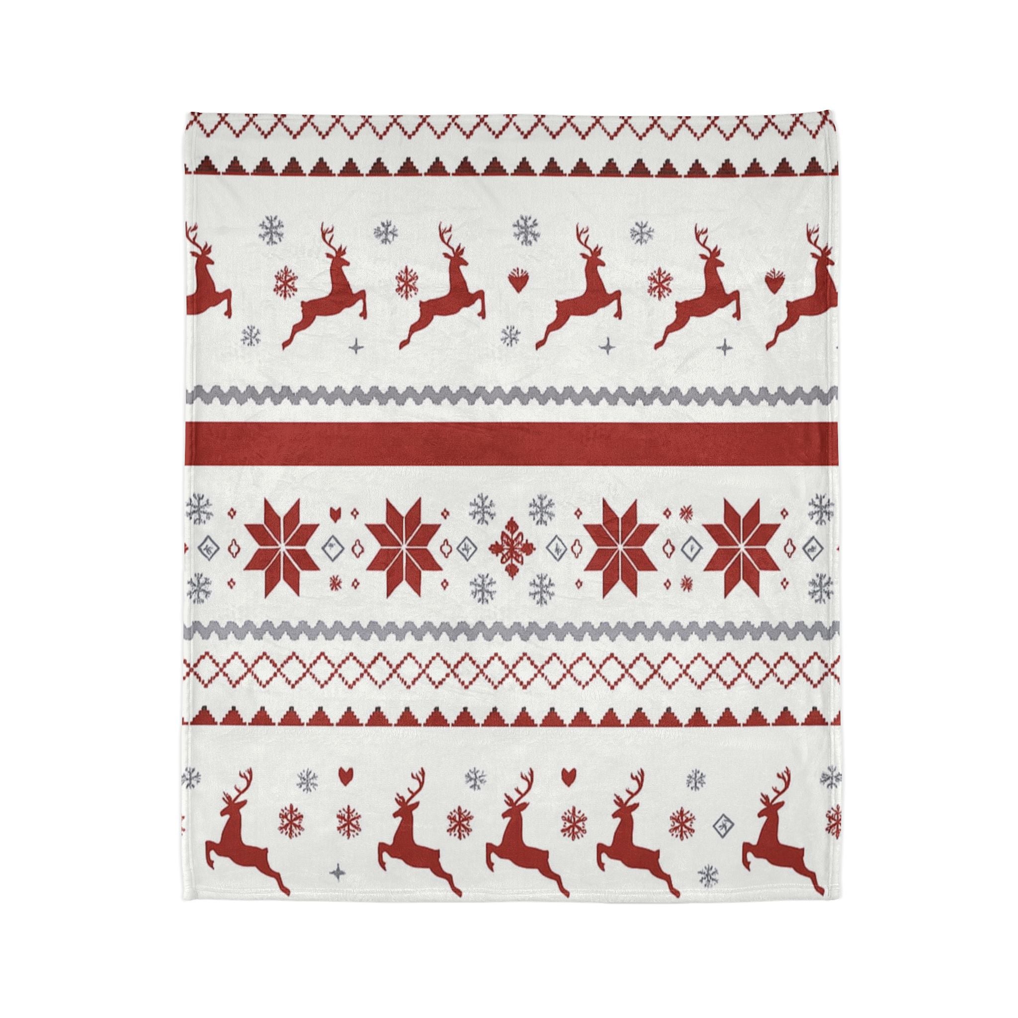 Cozy Christmas Blanket, Holiday Decor, Winter Warmth, Reindeer Blanket, Gift for Him/Her, Soft Throw for Snuggling