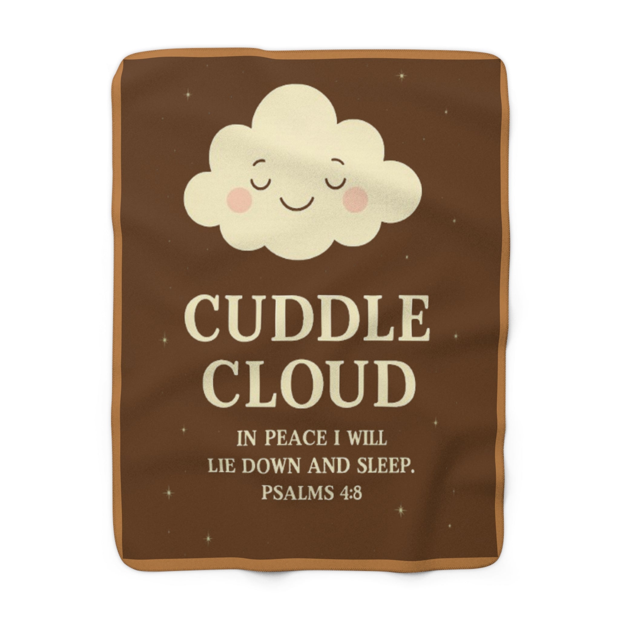Cozy Sherpa Fleece Blanket, Cute Cuddle Cloud Design, Perfect for Gifts, Home Decor, Snuggling, Comfort
