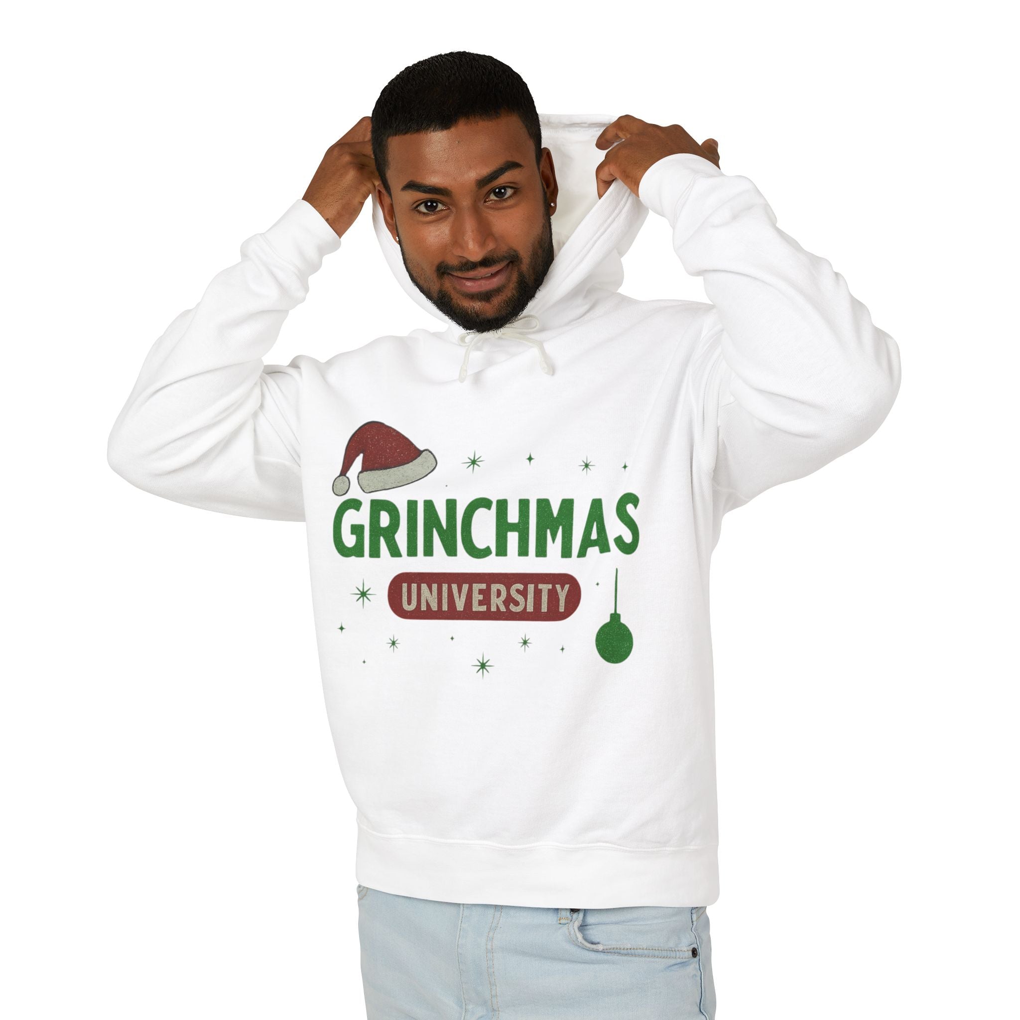 Grinchmas University Lightweight Hoodie - Fun Holiday Sweater for Festive Cheer, Christmas Gift, Unisex Apparel, Cozy Winter Wear, [...]