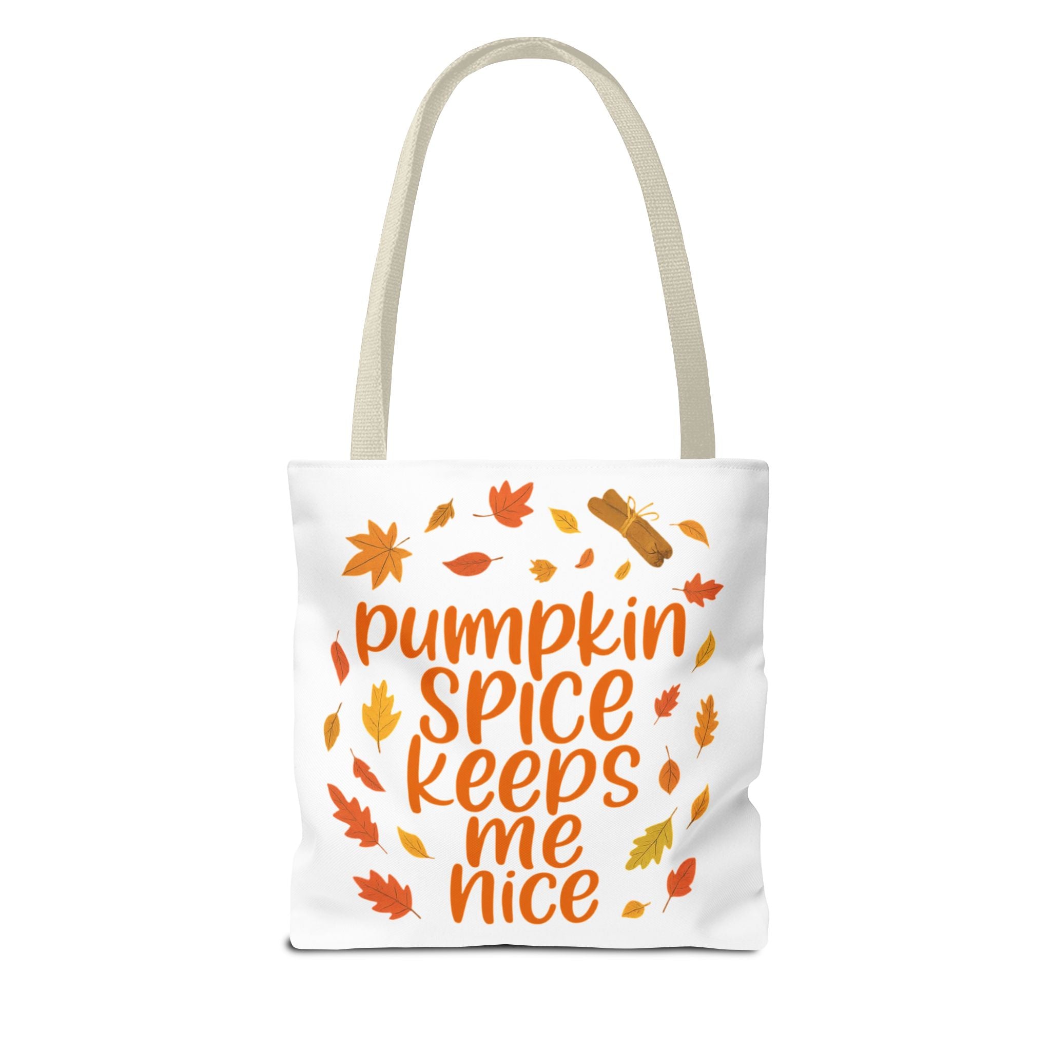 Autumn Vibes Tote Bag, Pumpkin Spice Fall Tote, Gift for Coffee Lovers, Seasonal Shopping Bag, Fall Decor Accessory