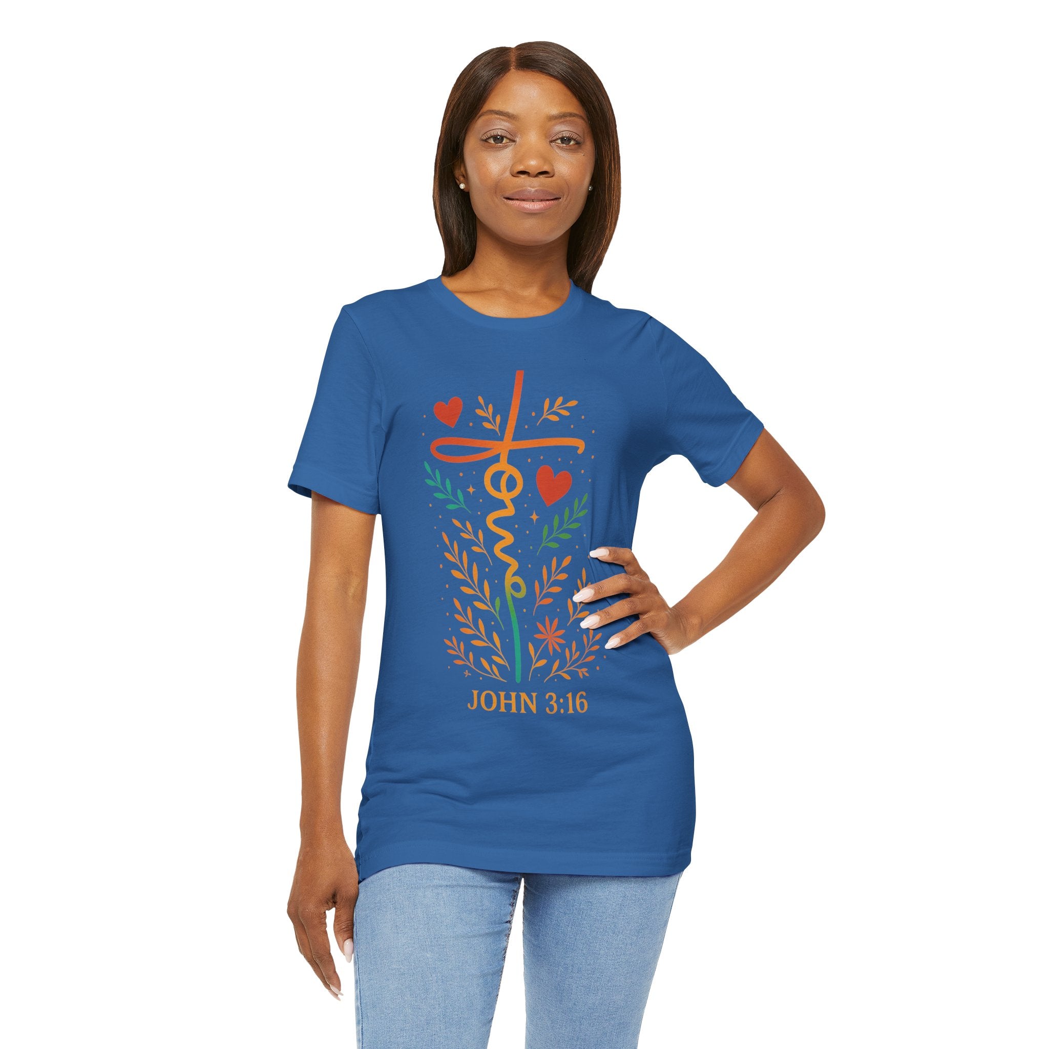 Faith-Inspired Unisex Tee: John 3:16, Christian Gift, Graphic T-Shirt, Religious Apparel, Inspirational Wear