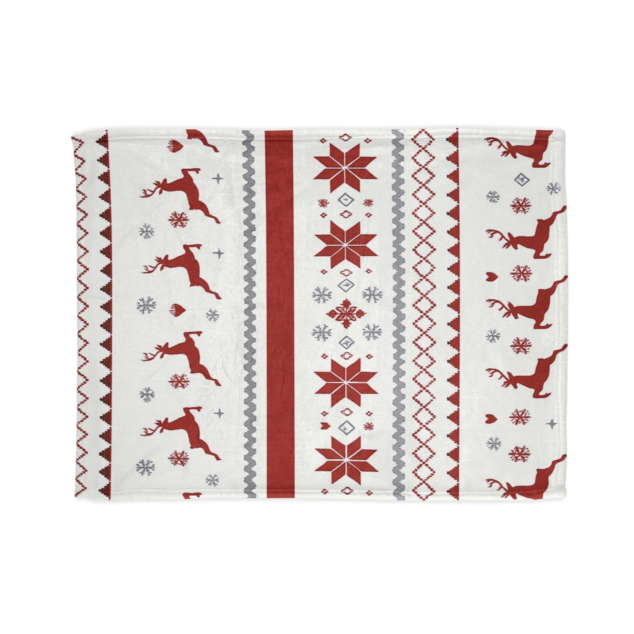 Cozy Christmas Blanket, Holiday Decor, Winter Warmth, Reindeer Blanket, Gift for Him/Her, Soft Throw for Snuggling