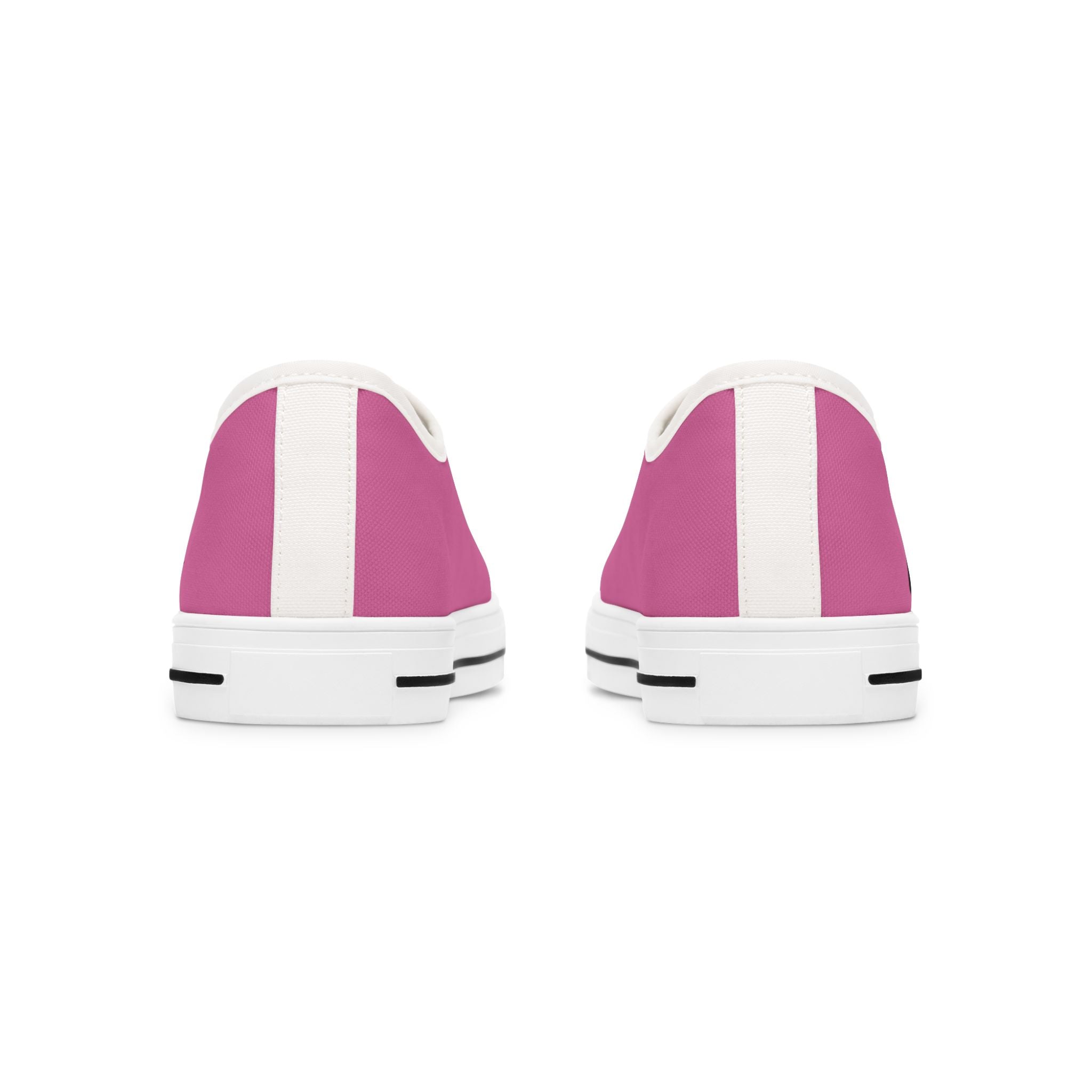 Pink Stylish Women's Low Top Sneakers - Casual, Comfortable, Everyday Wear, Perfect for Summer, Striped Sneakers, Trendy Footwear