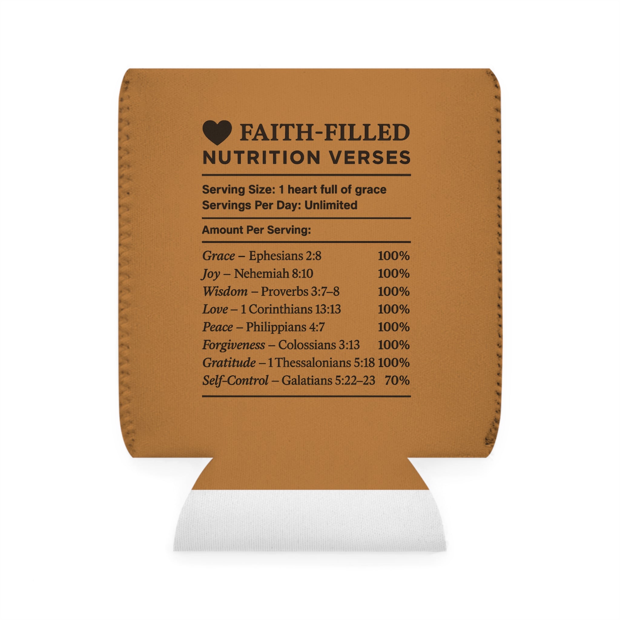 Faith-Filled Can Cooler Sleeve, Inspirational Beverage Holder, Christian Gift, Warm Weather Essential, Summer Party Accessory